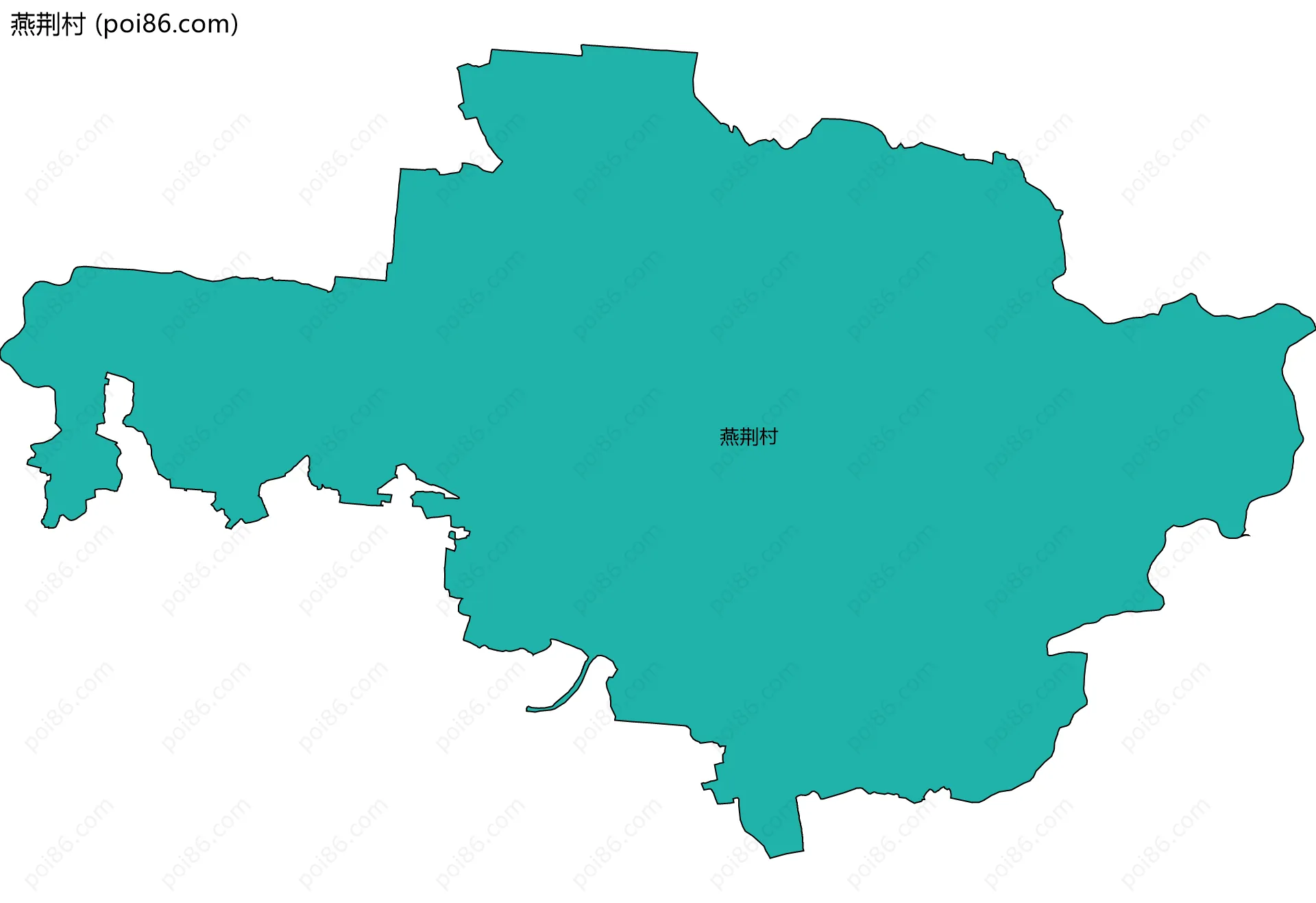 燕荆村边界地图