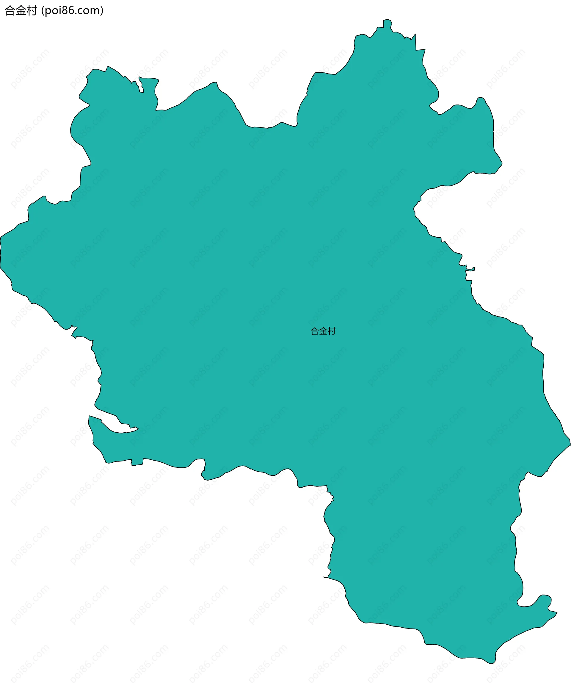 合金村边界地图