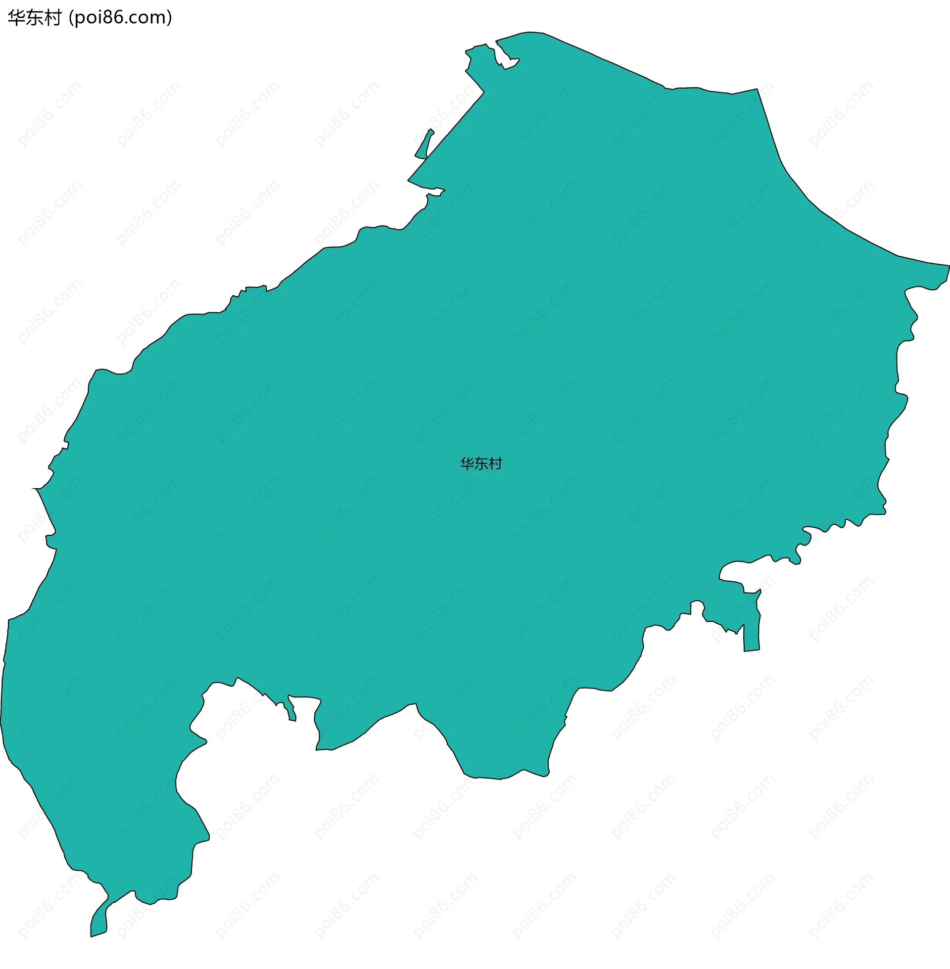 华东村边界地图