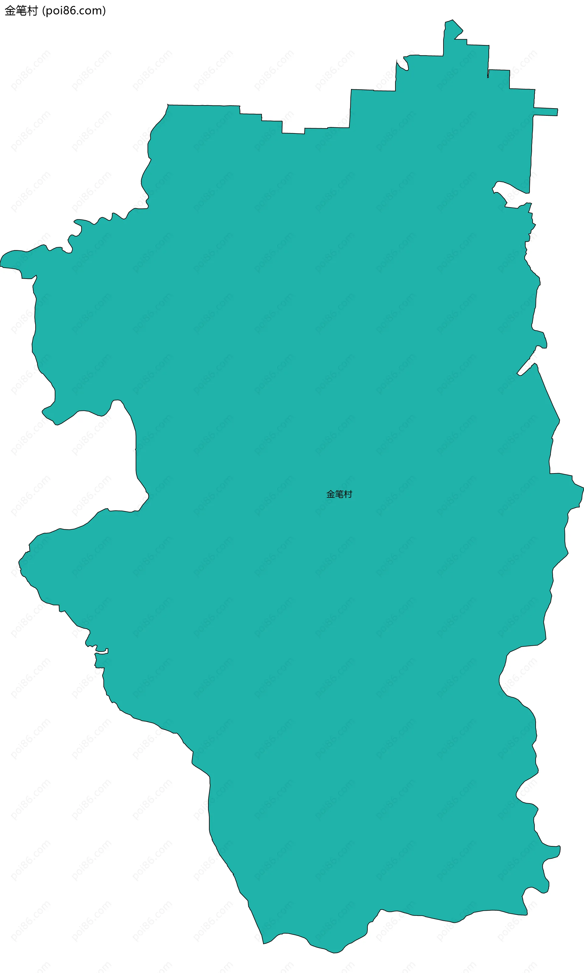金笔村边界地图
