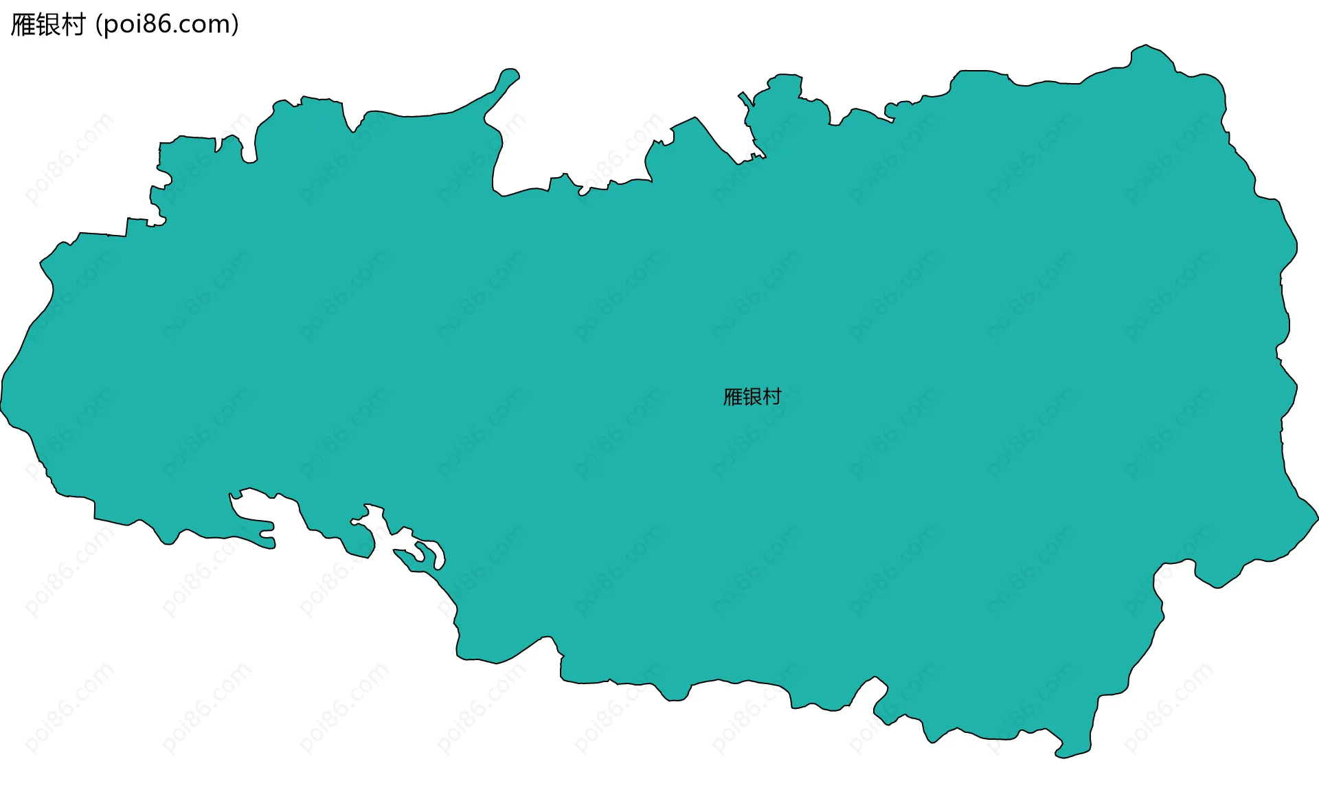 雁银村边界地图