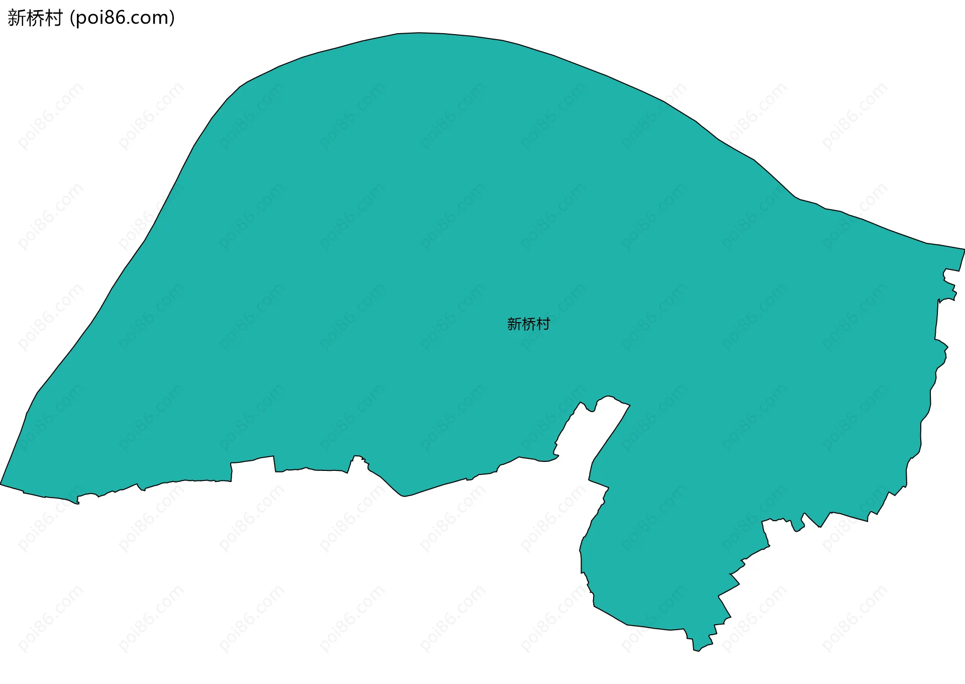 新桥村边界地图