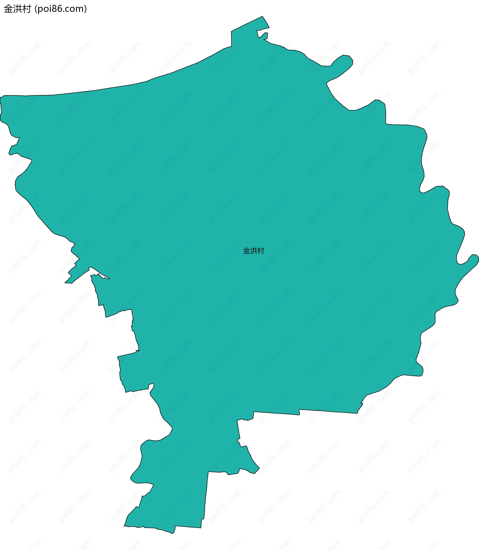 金洪村边界地图