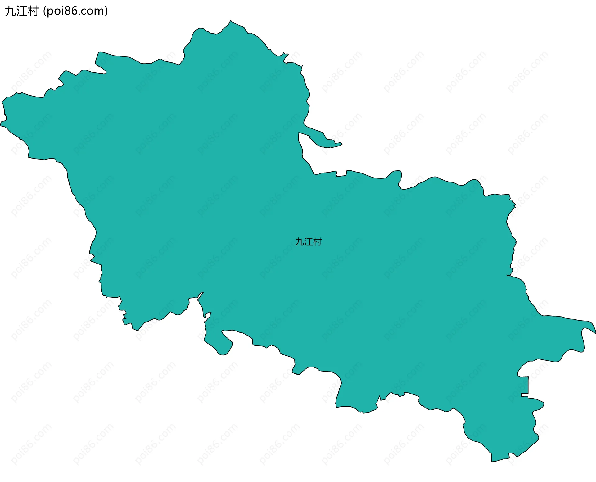 九江村边界地图