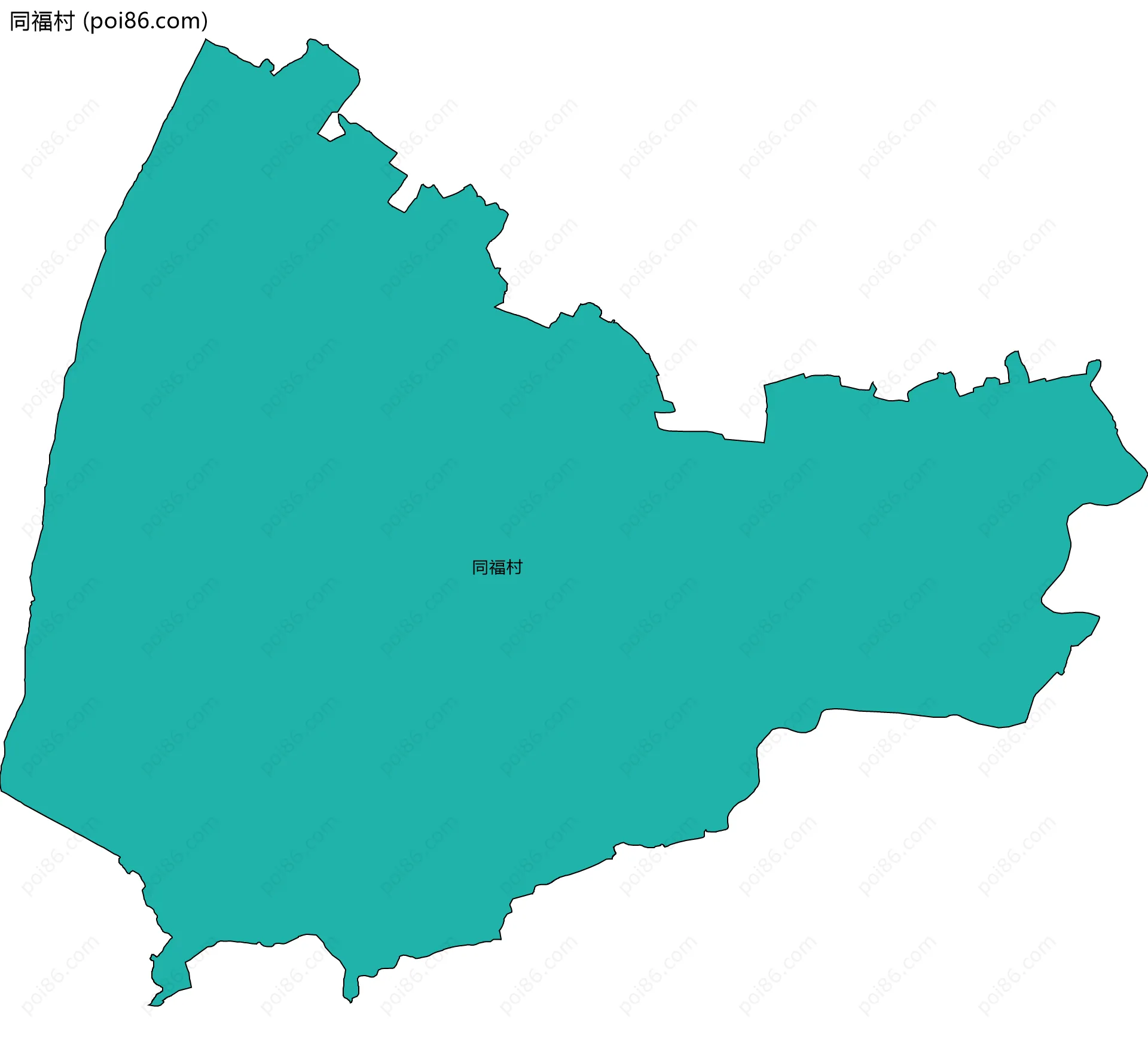 同福村边界地图