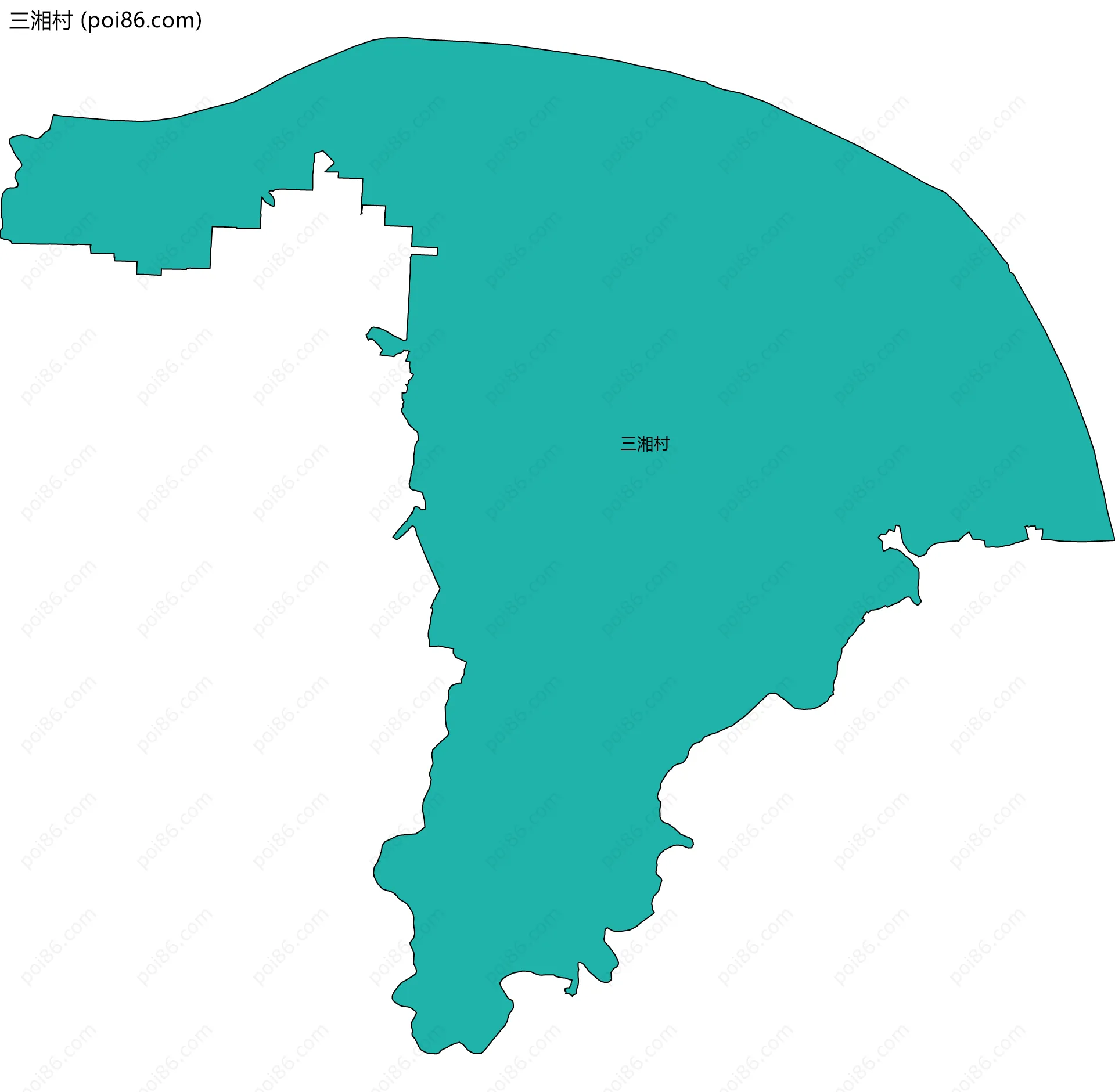 三湘村边界地图