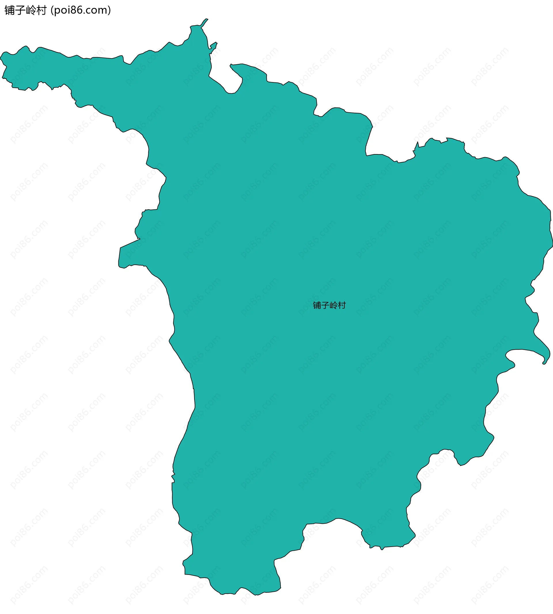 铺子岭村边界地图