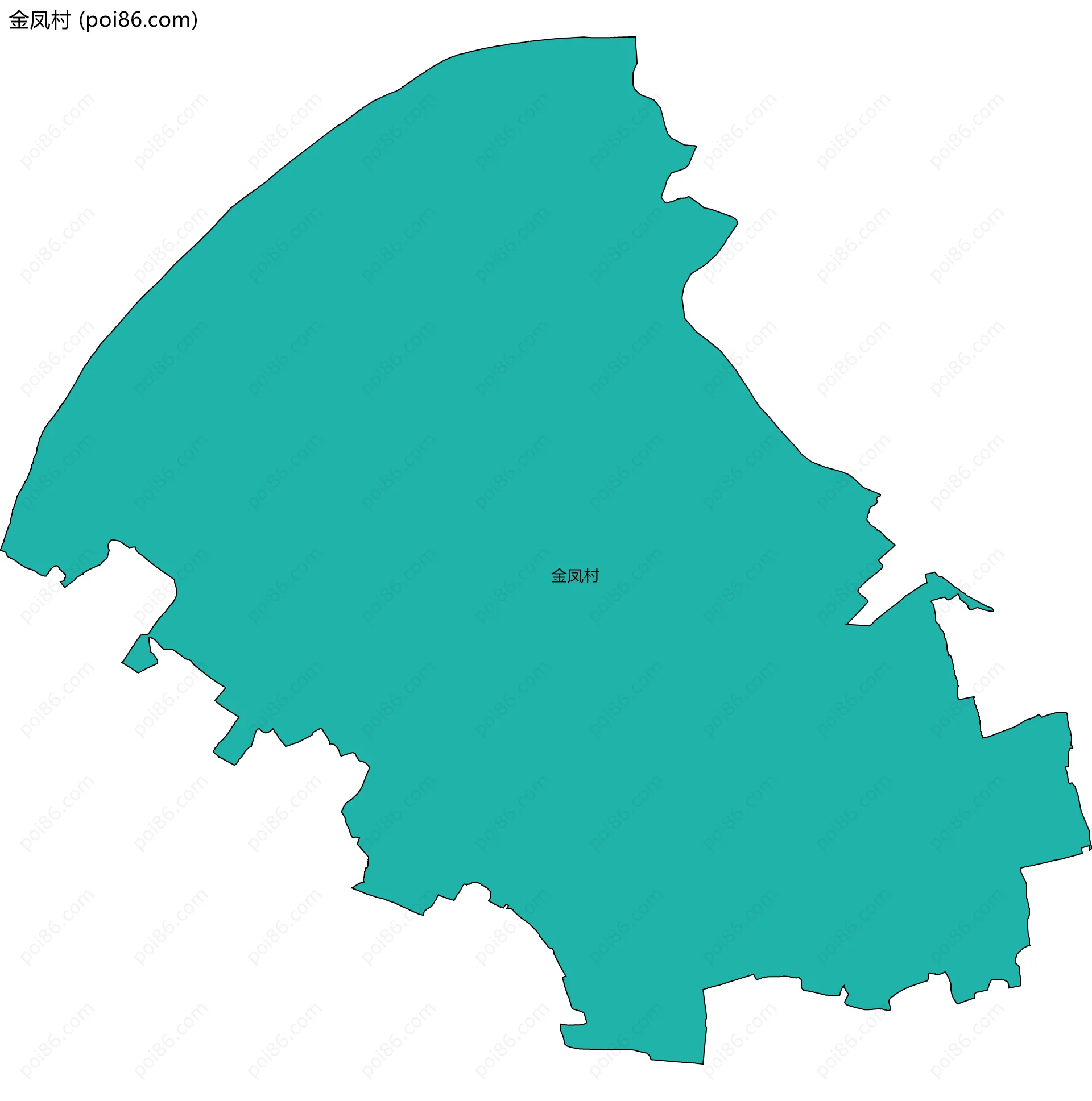 金凤村边界地图