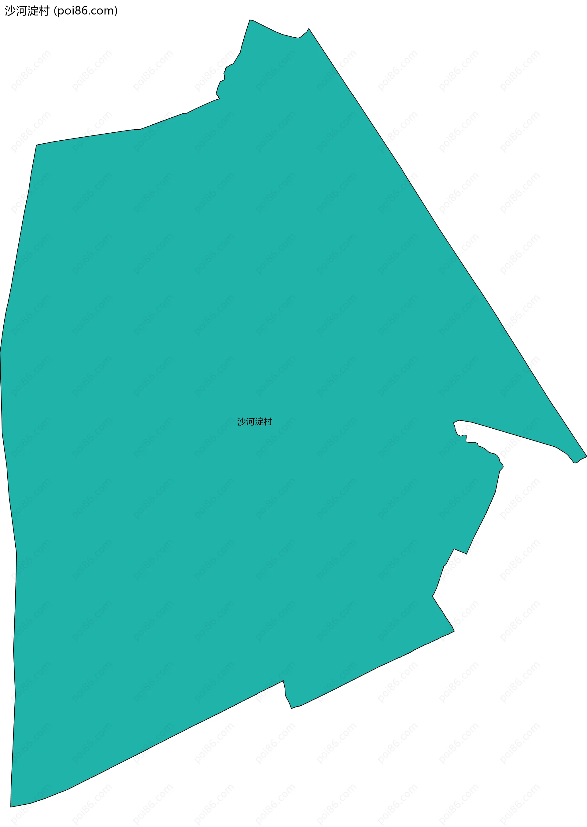 沙河淀村边界地图