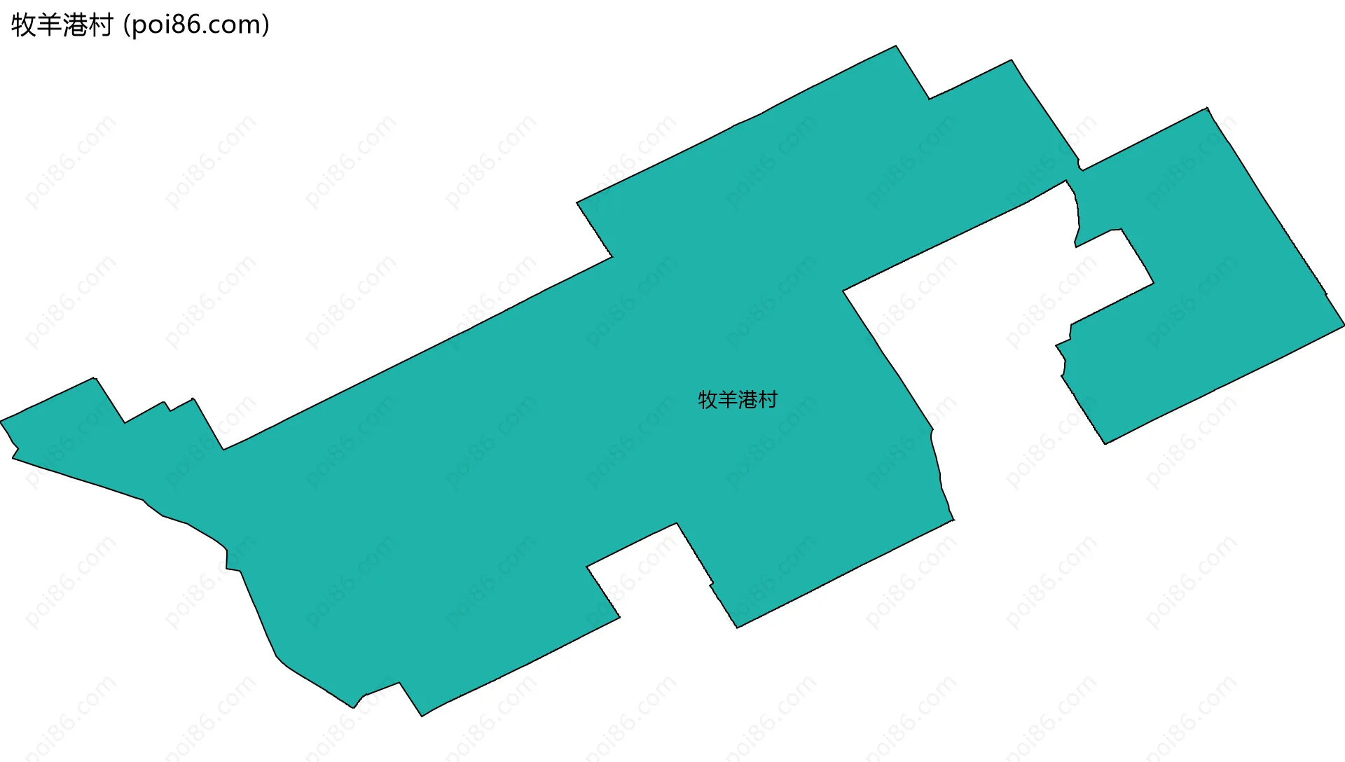 牧羊港村边界地图