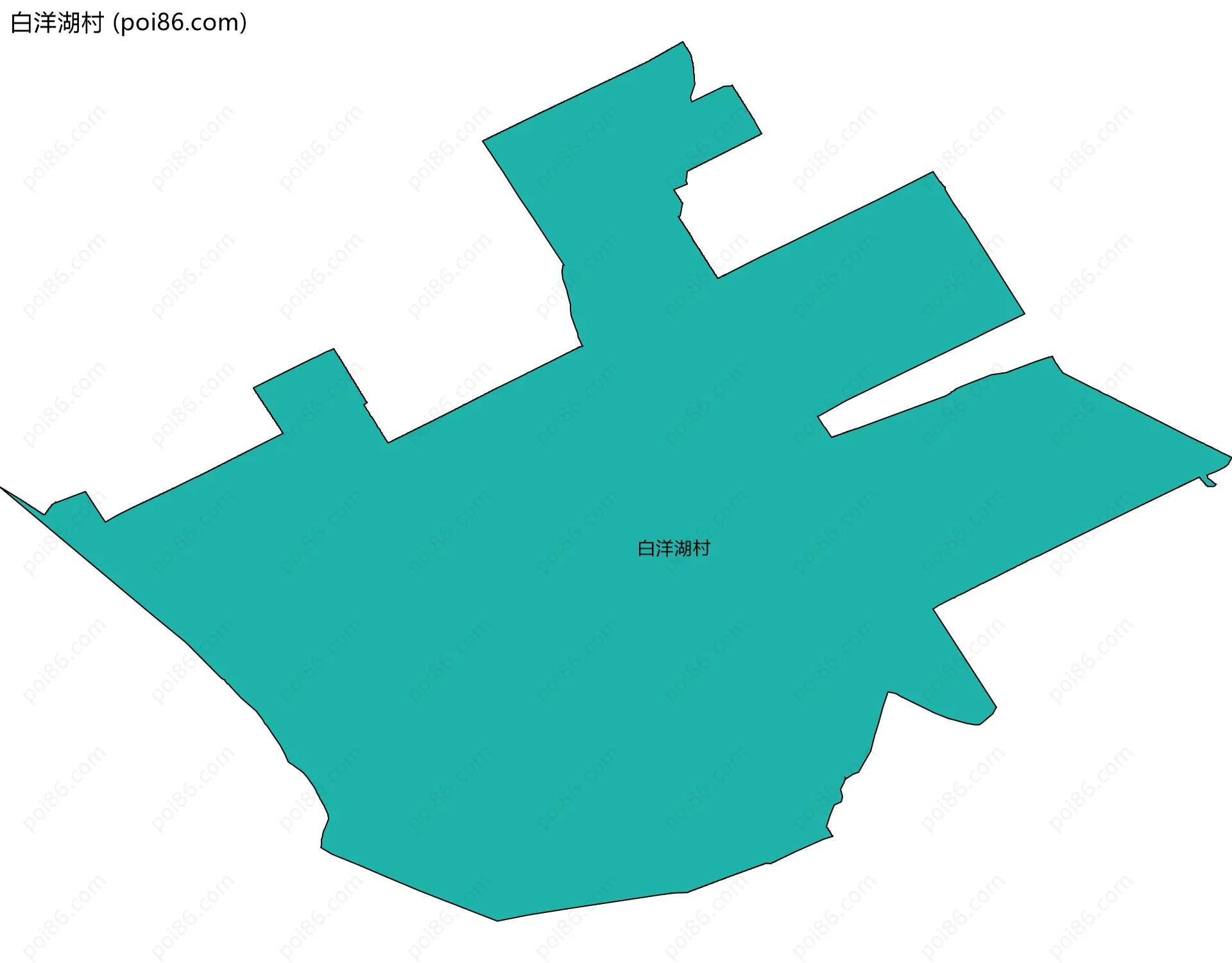 白洋湖村边界地图