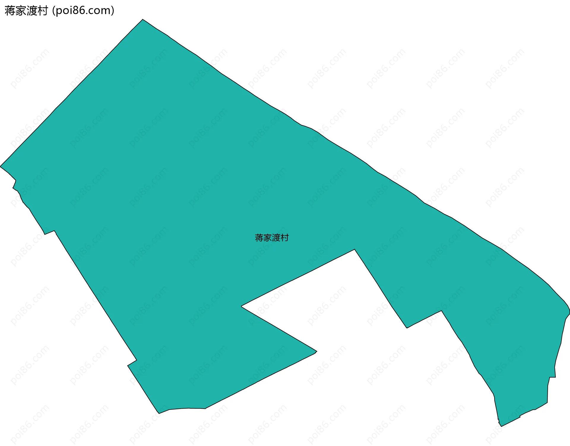 蒋家渡村边界地图