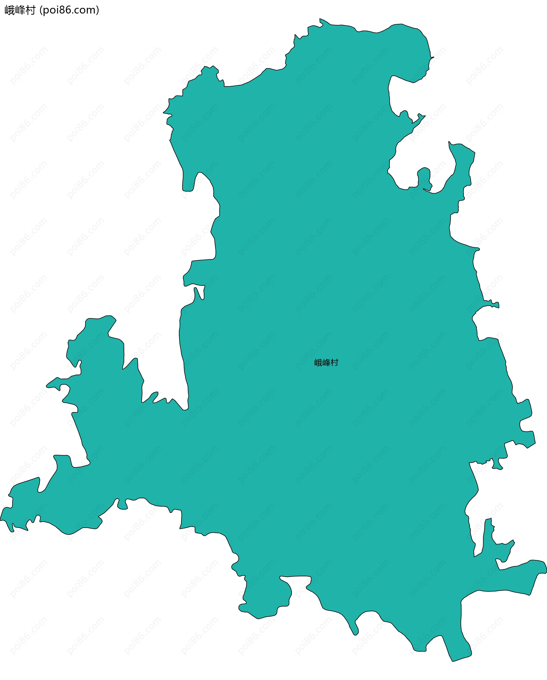 峨峰村边界地图