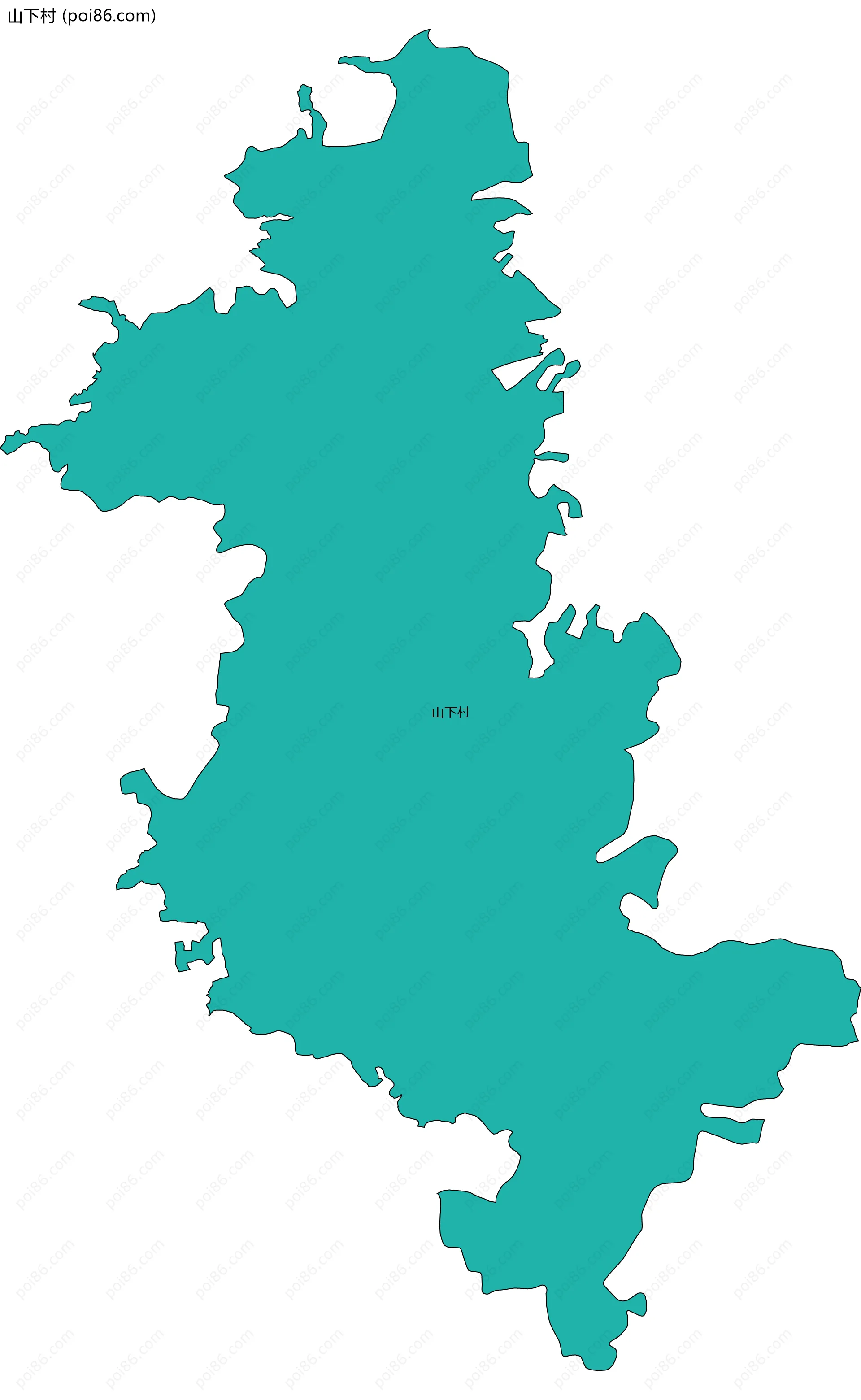 山下村边界地图