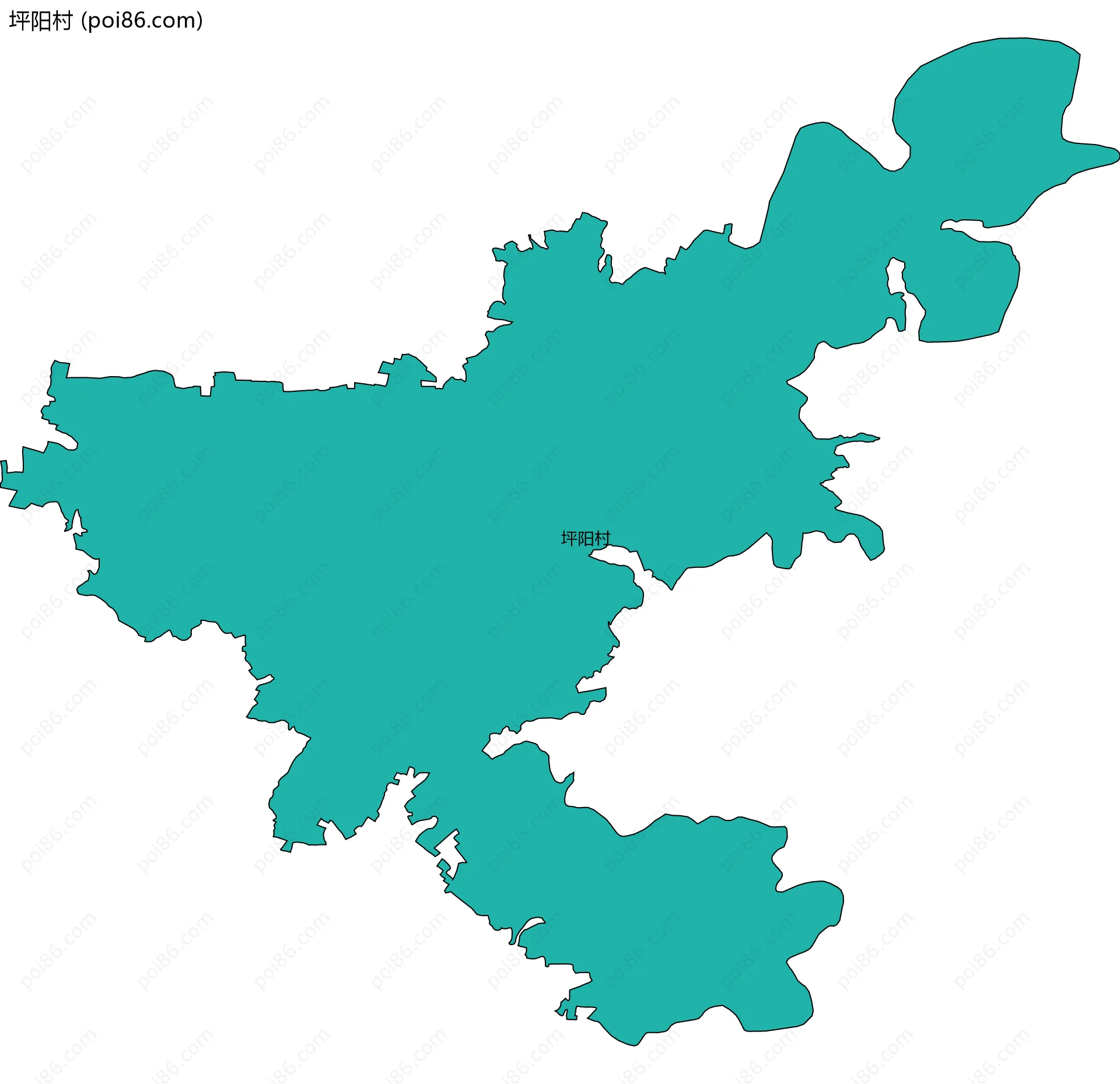 坪阳村边界地图