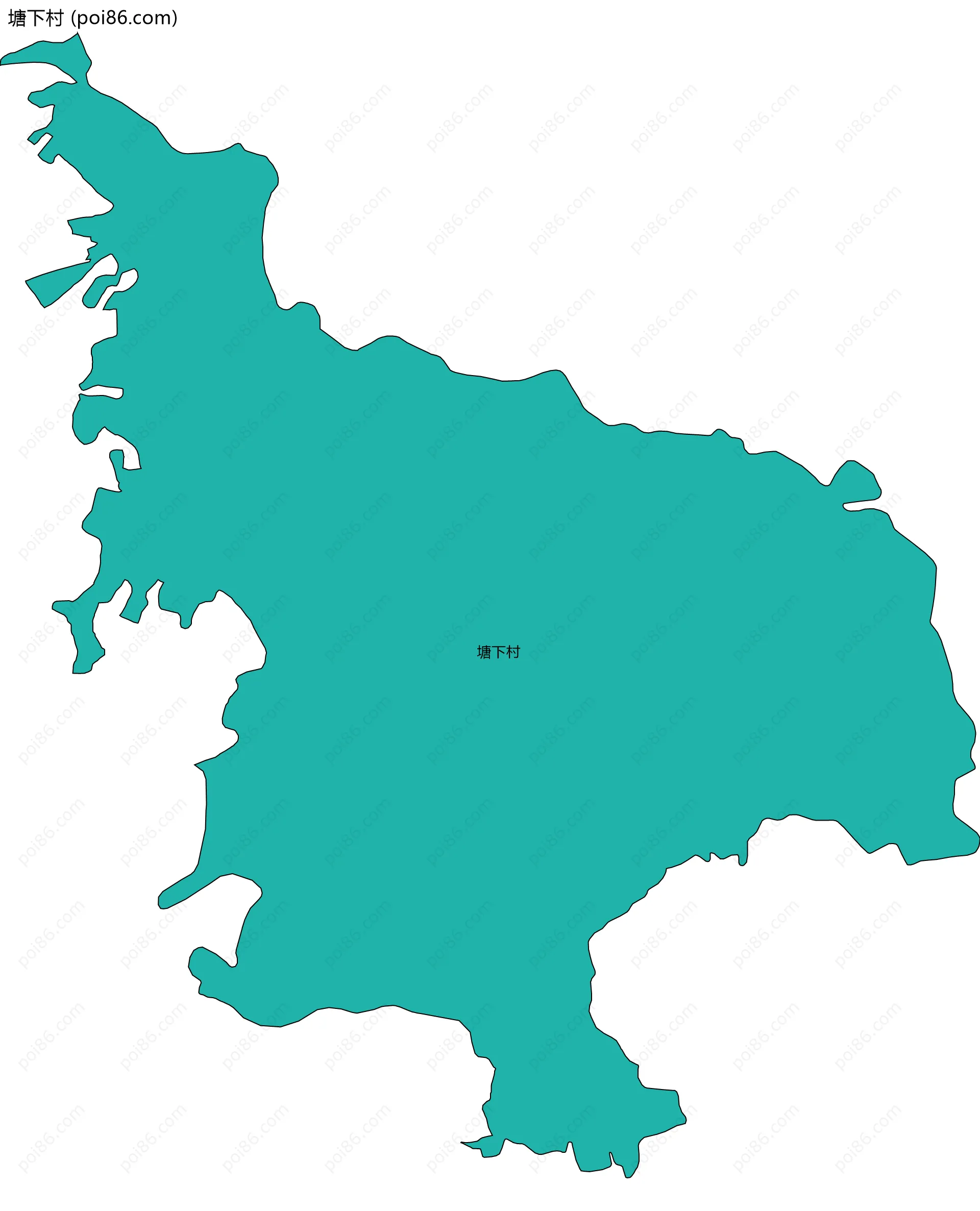 塘下村边界地图