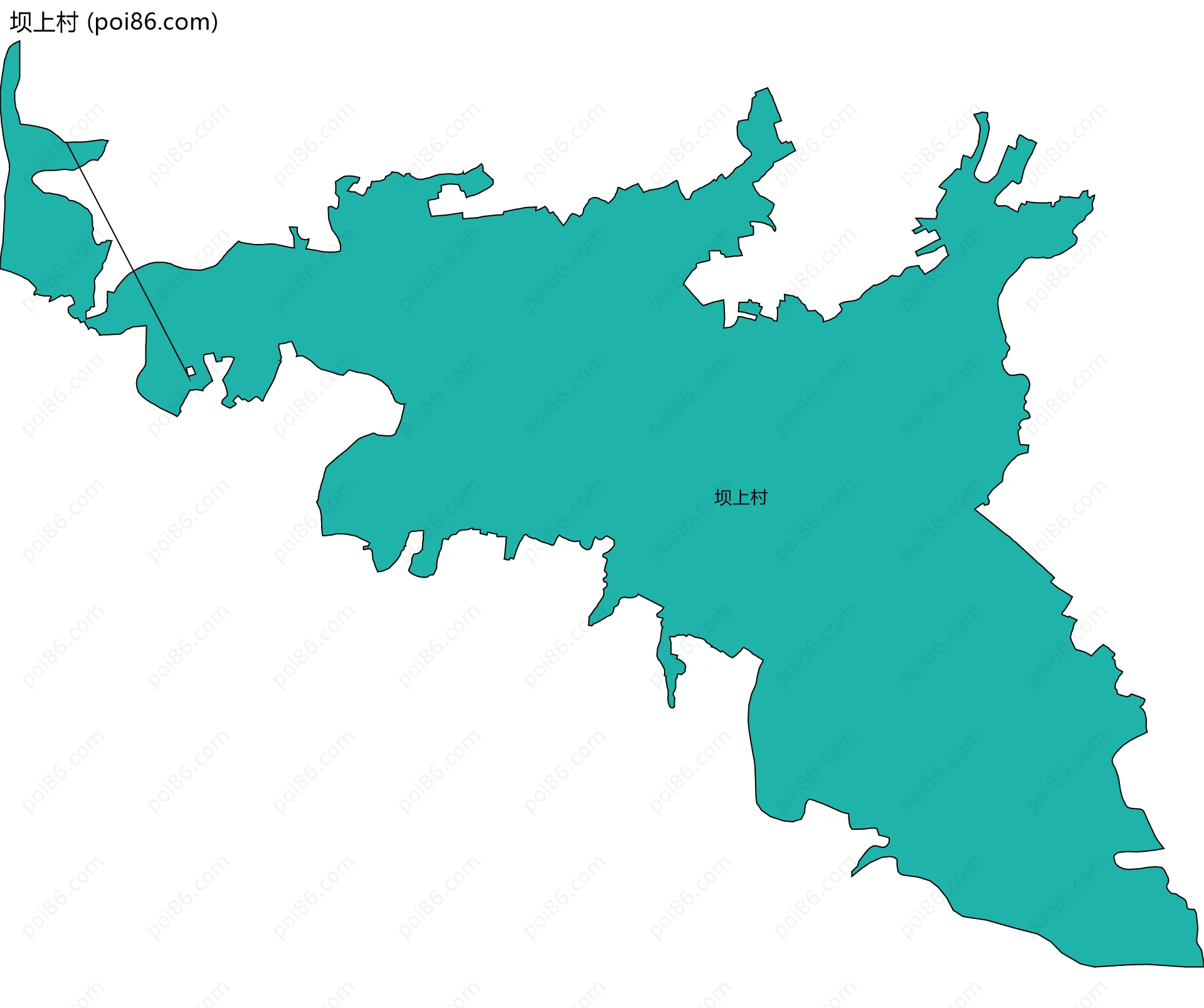 坝上村边界地图