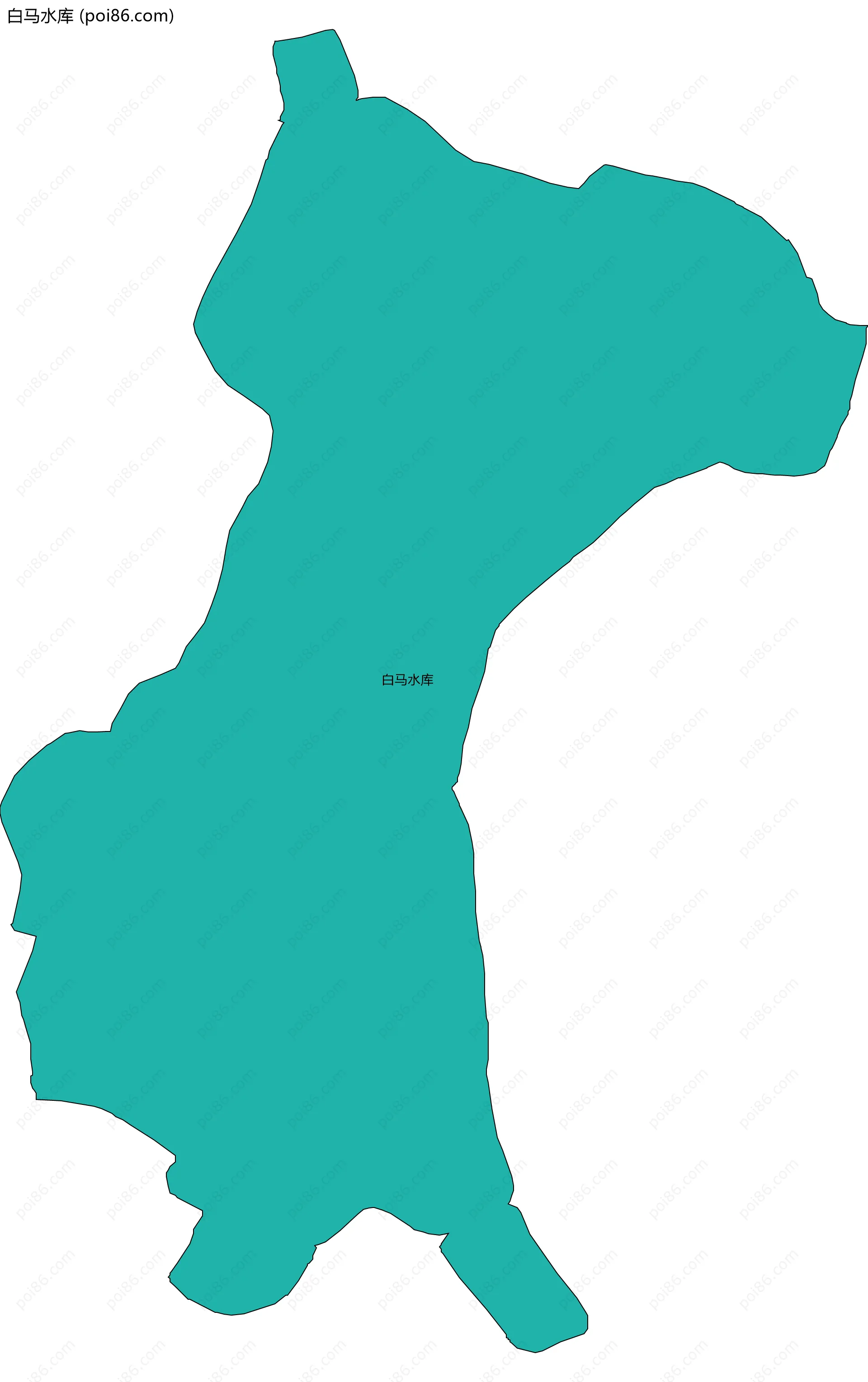 白马水库边界地图