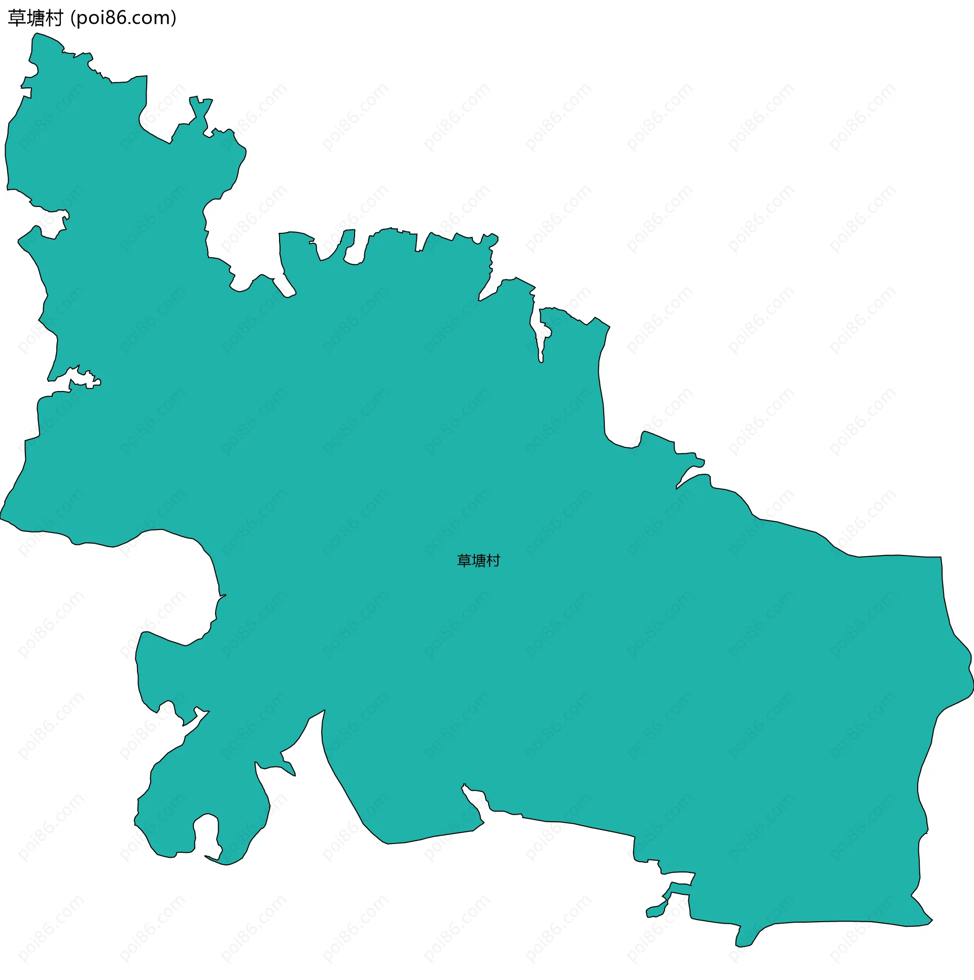 草塘村边界地图