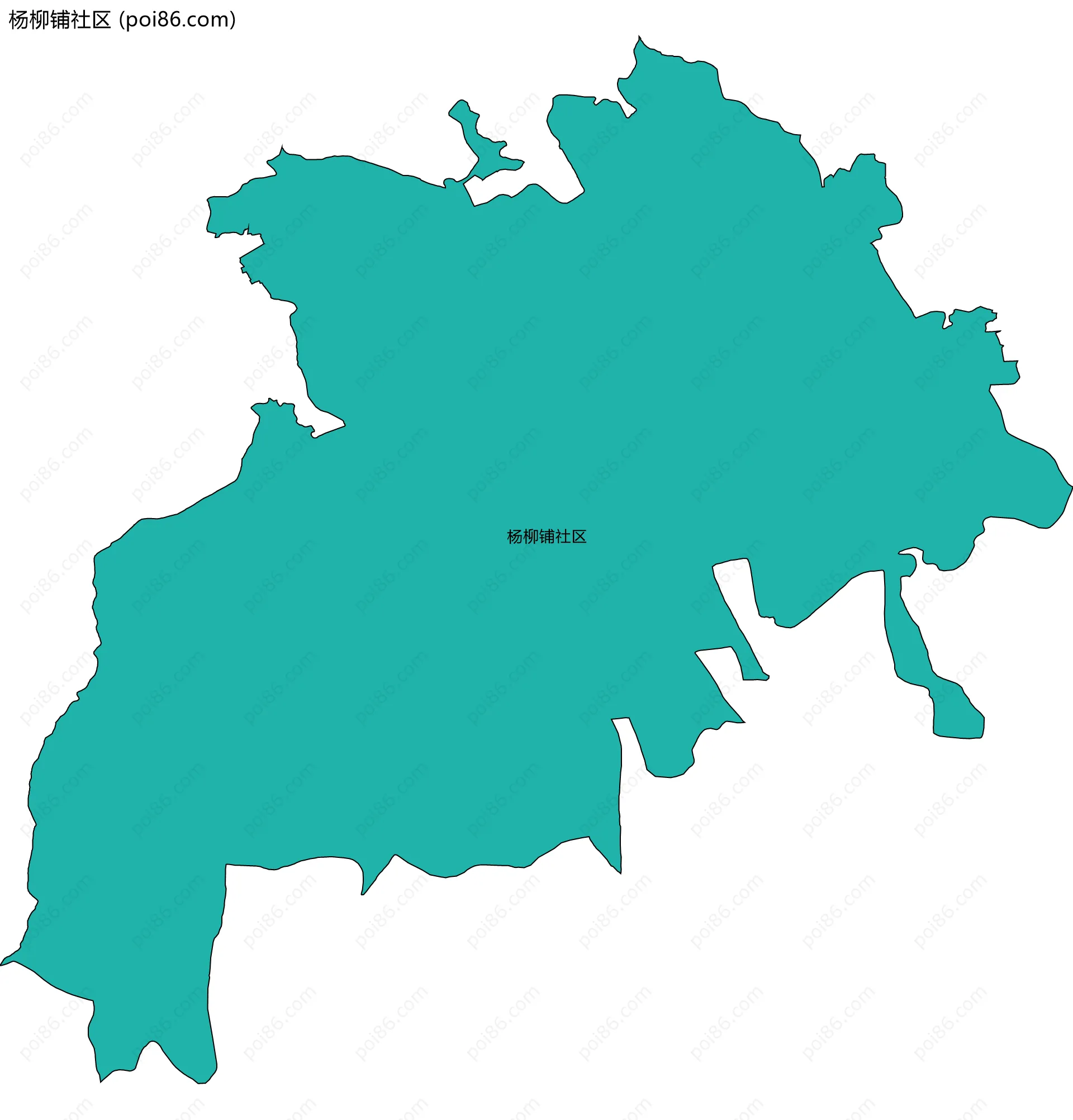 杨柳铺社区边界地图