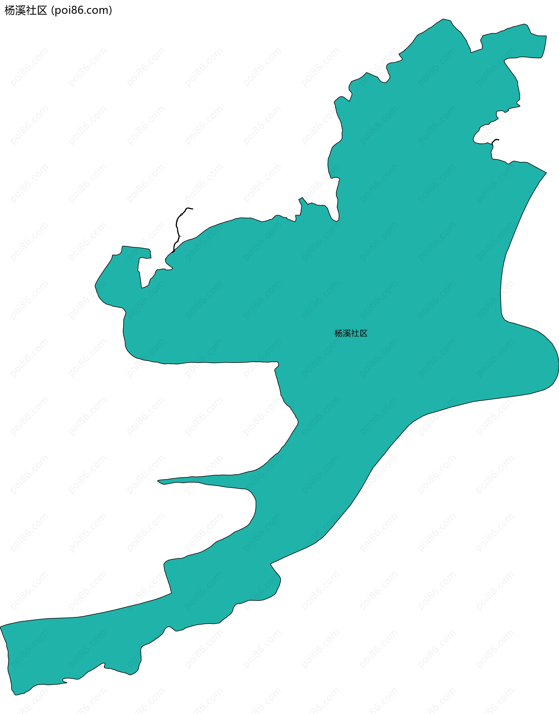 杨溪社区边界地图