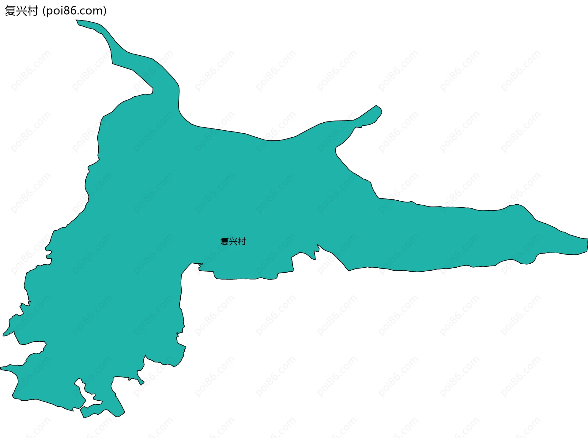 复兴村边界地图