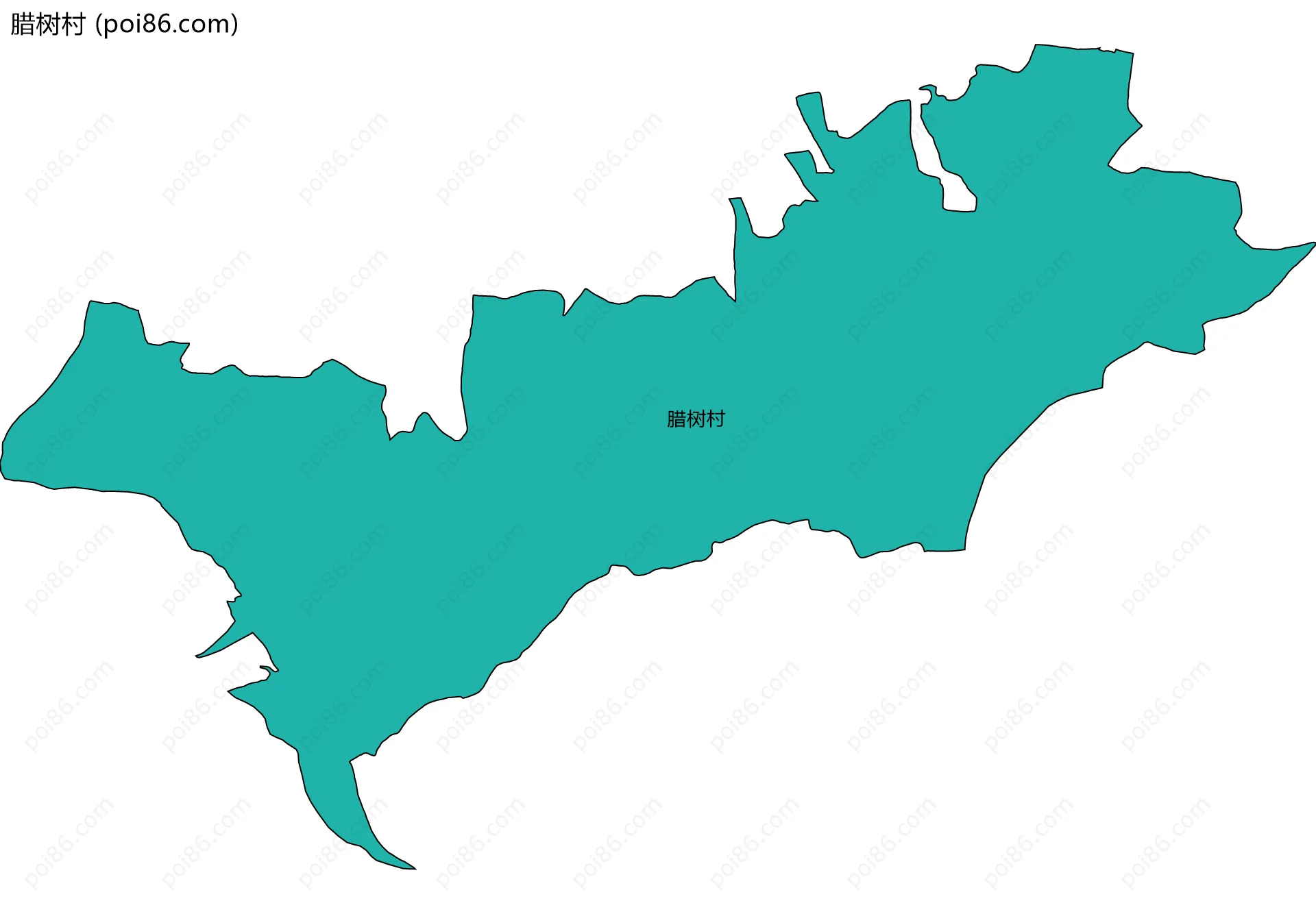 腊树村边界地图