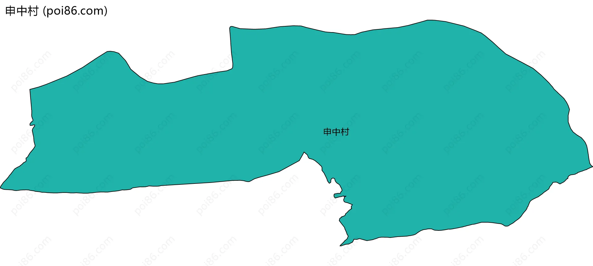 申中村边界地图