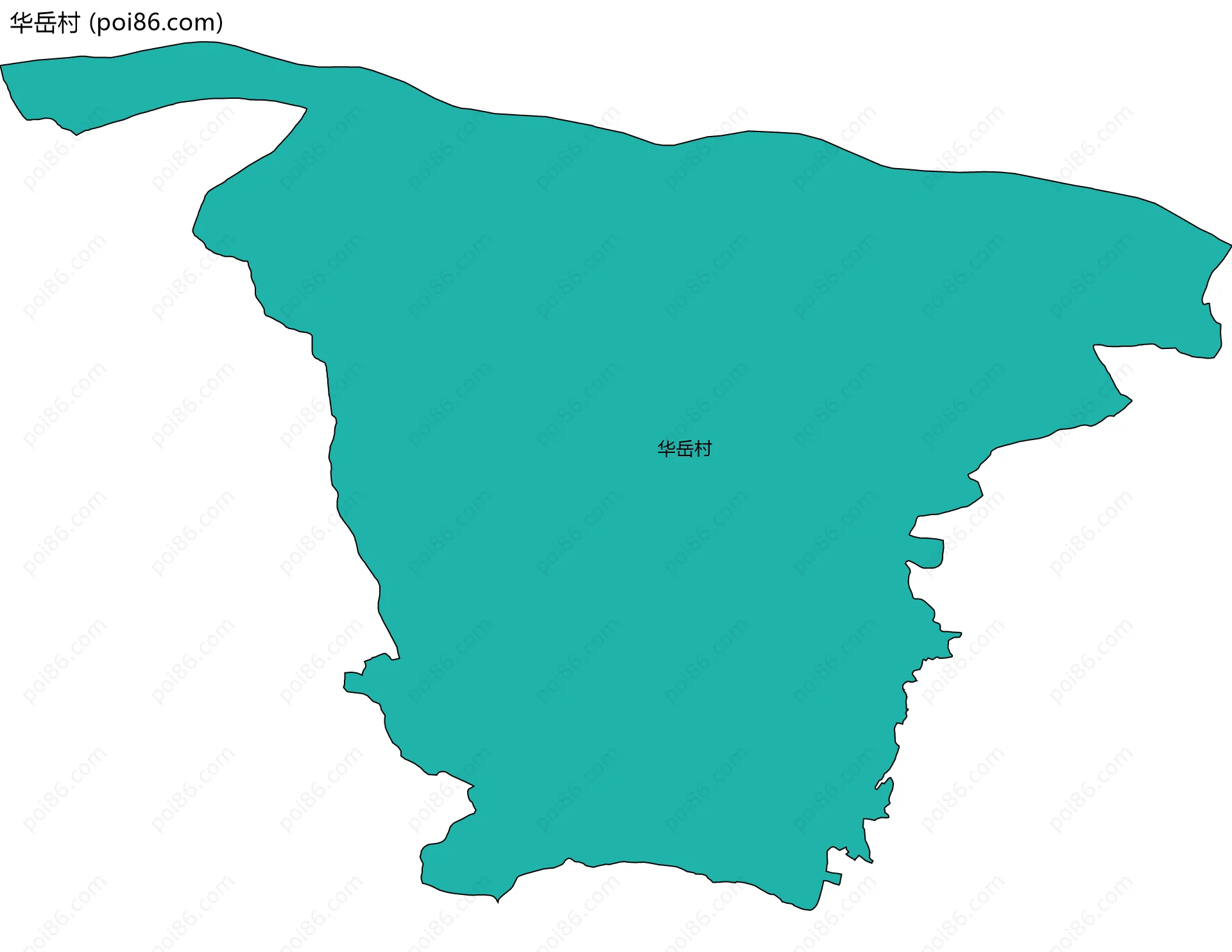 华岳村边界地图