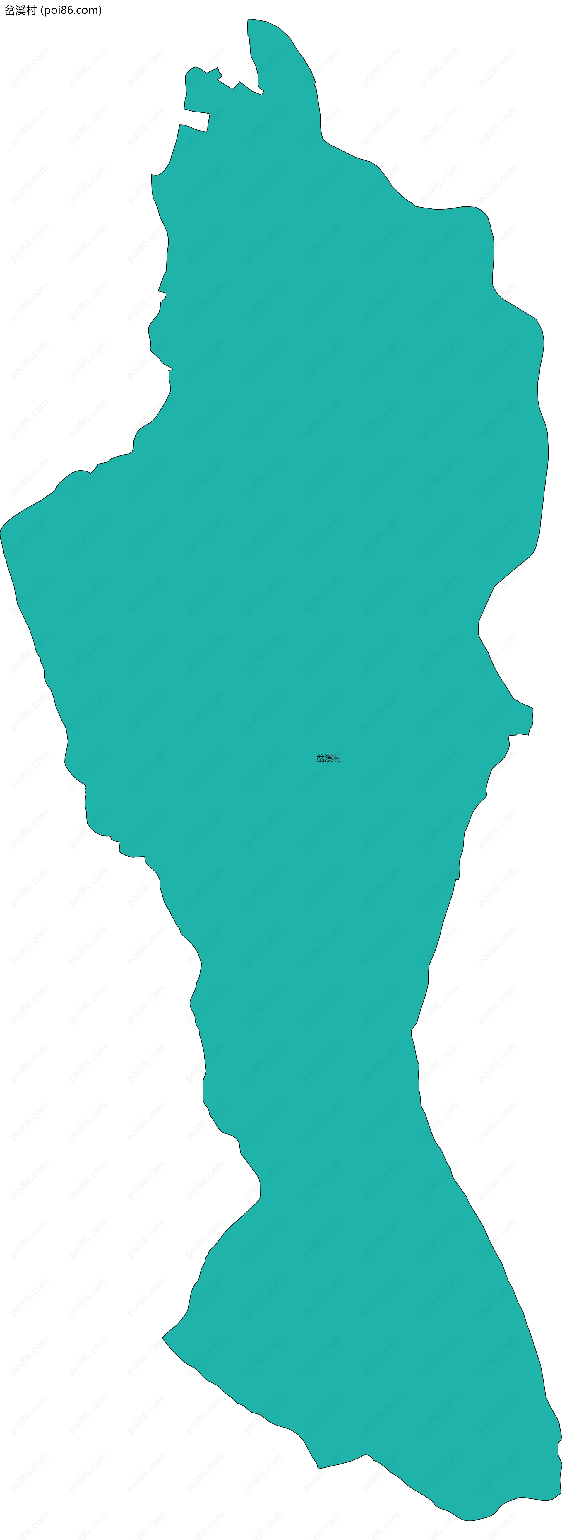 岔溪村边界地图