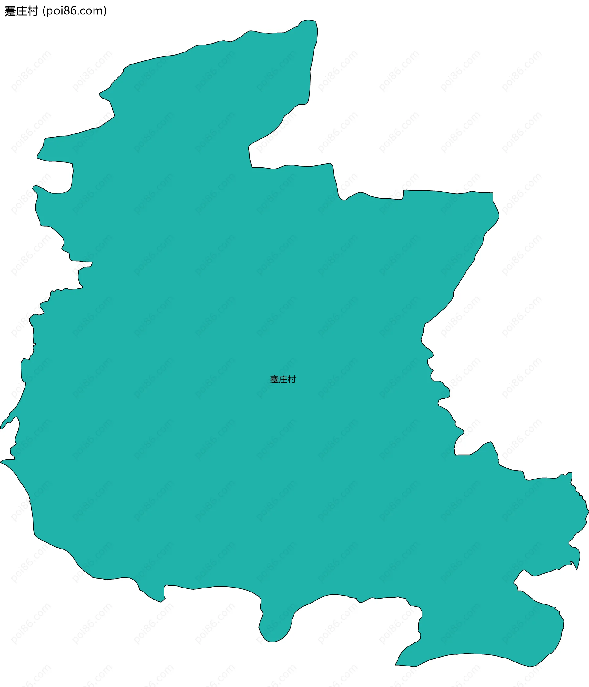 蹇庄村边界地图
