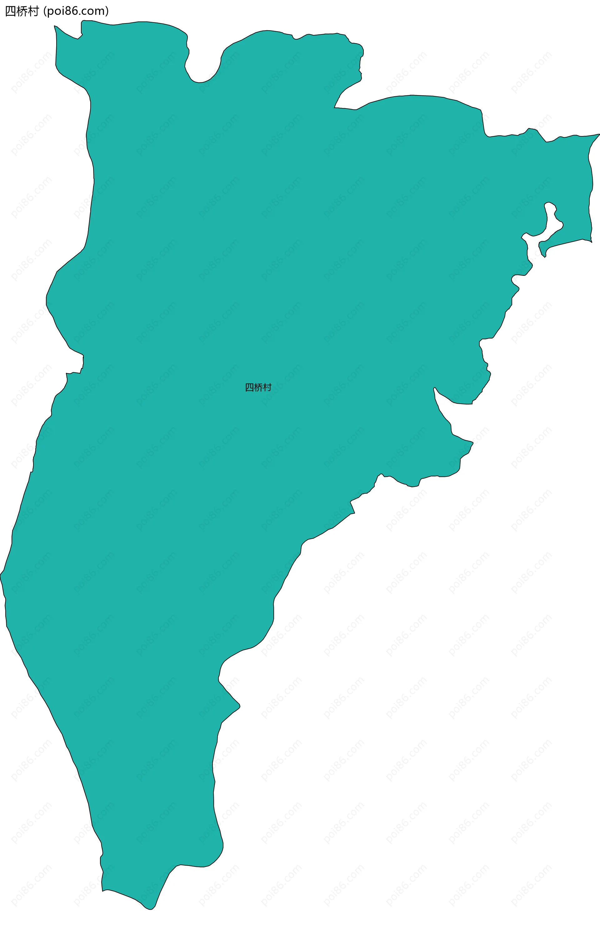 四桥村边界地图