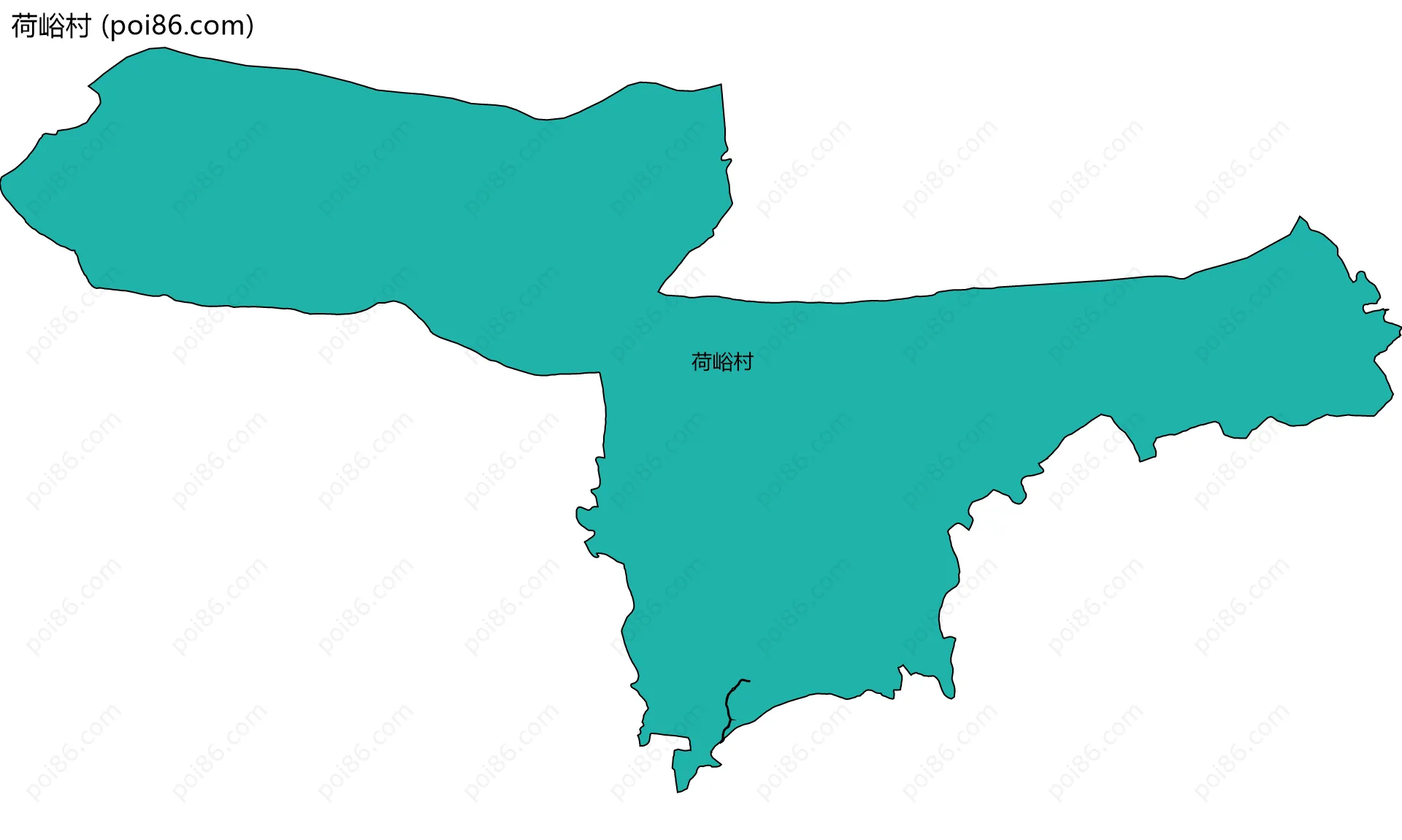 荷峪村边界地图