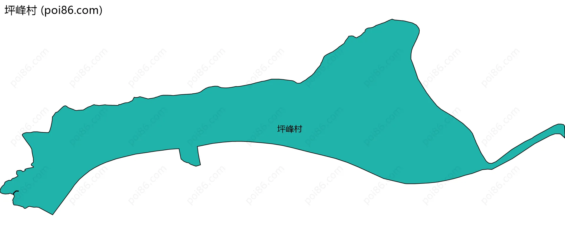 坪峰村边界地图