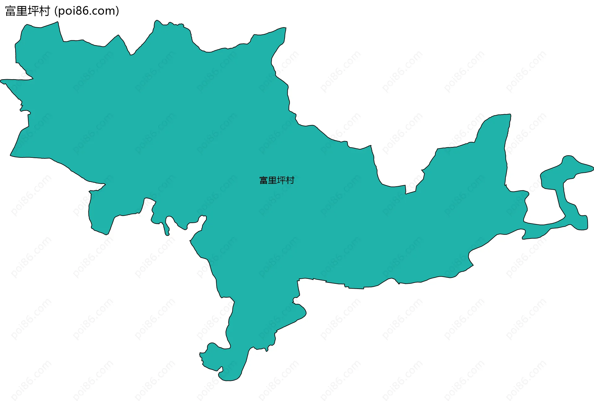 富里坪村边界地图