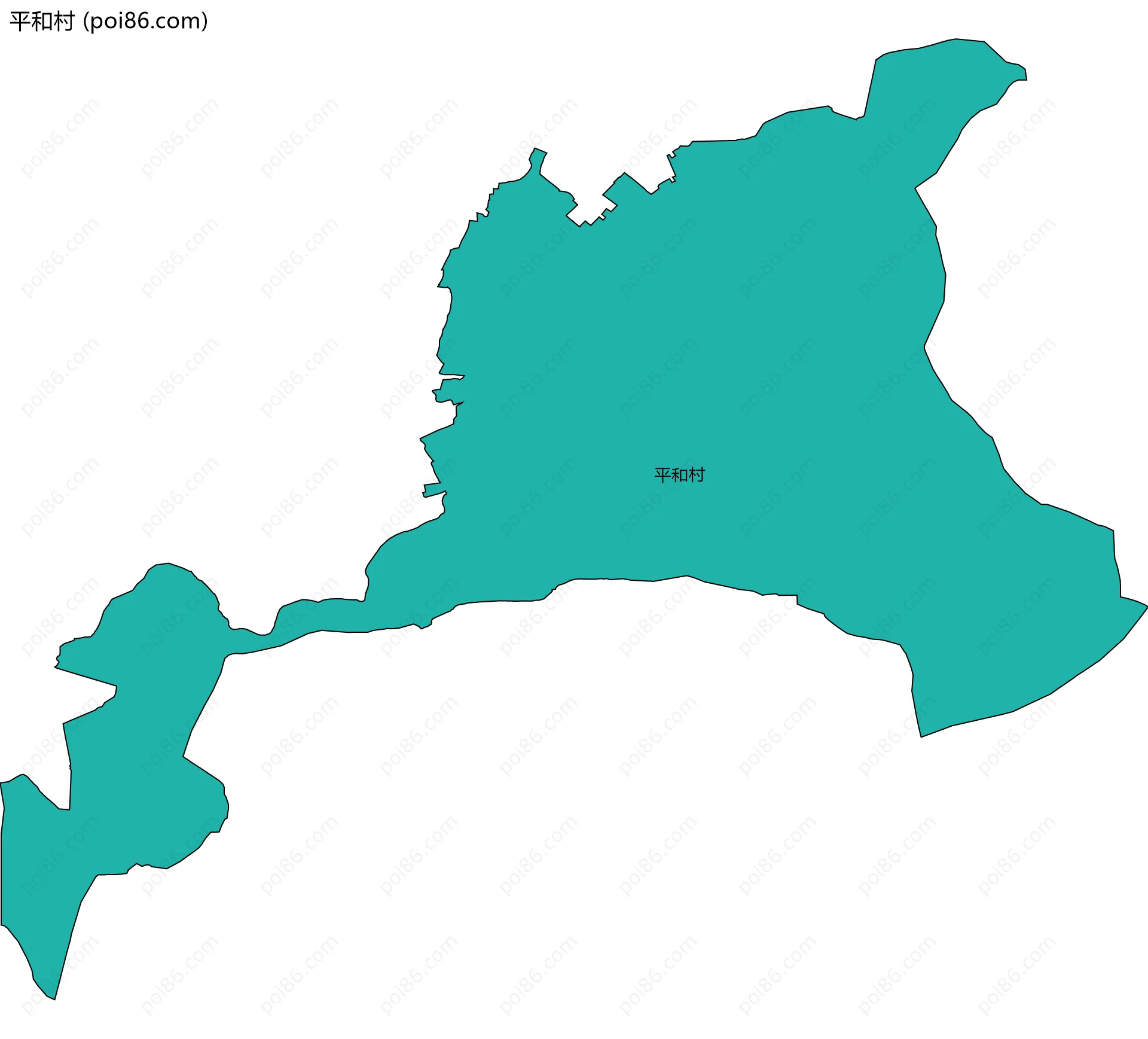 平和村边界地图