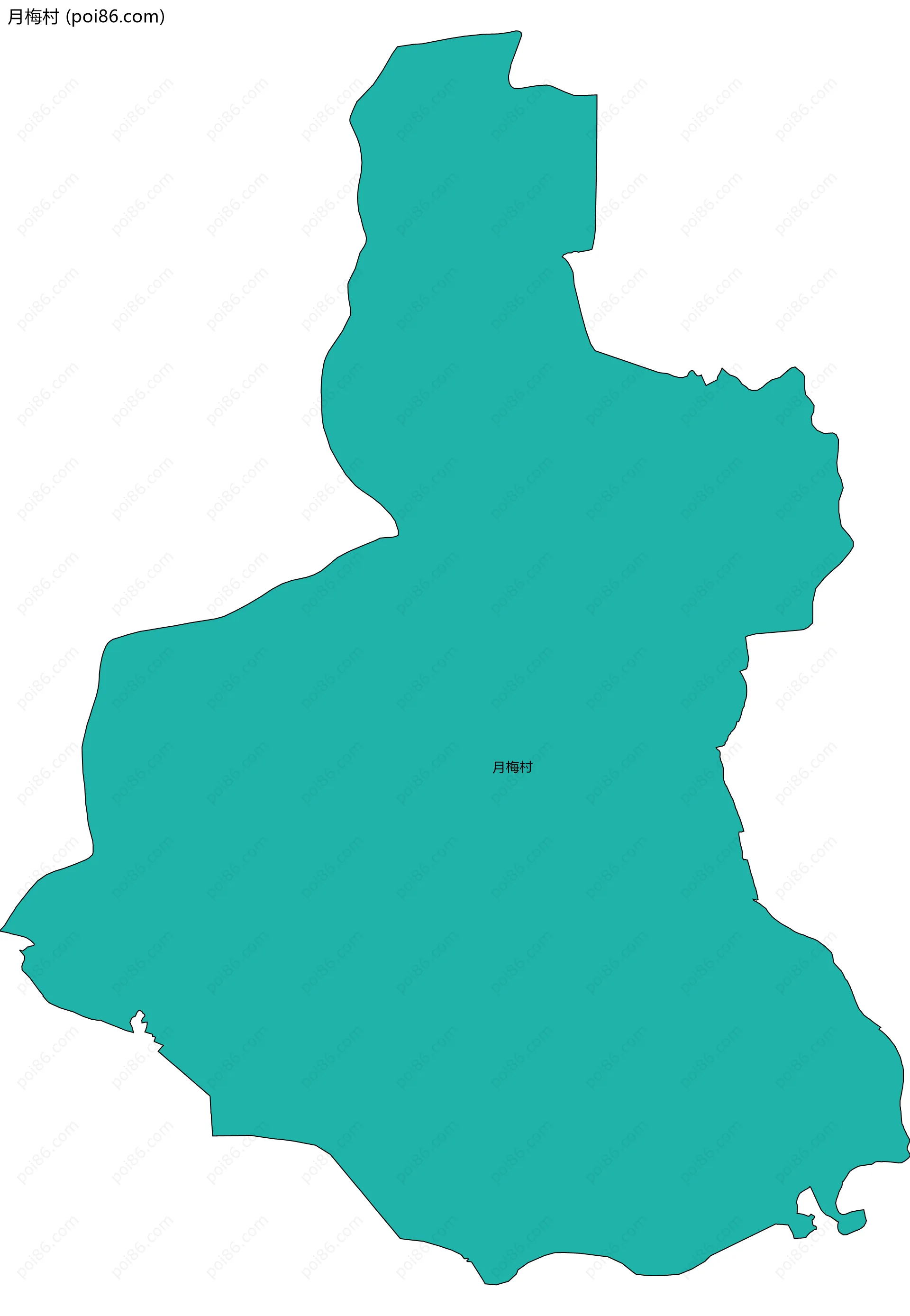 月梅村边界地图