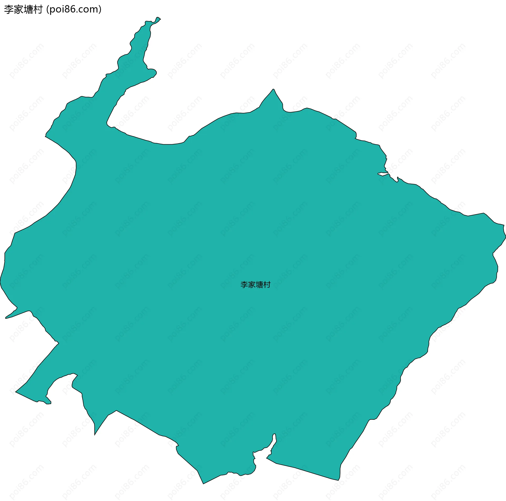 李家塘村边界地图