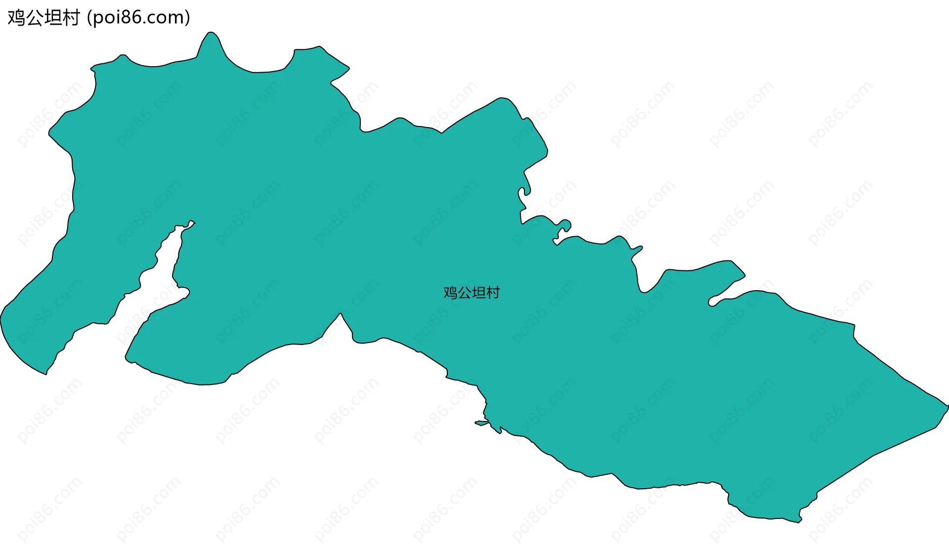 鸡公坦村边界地图