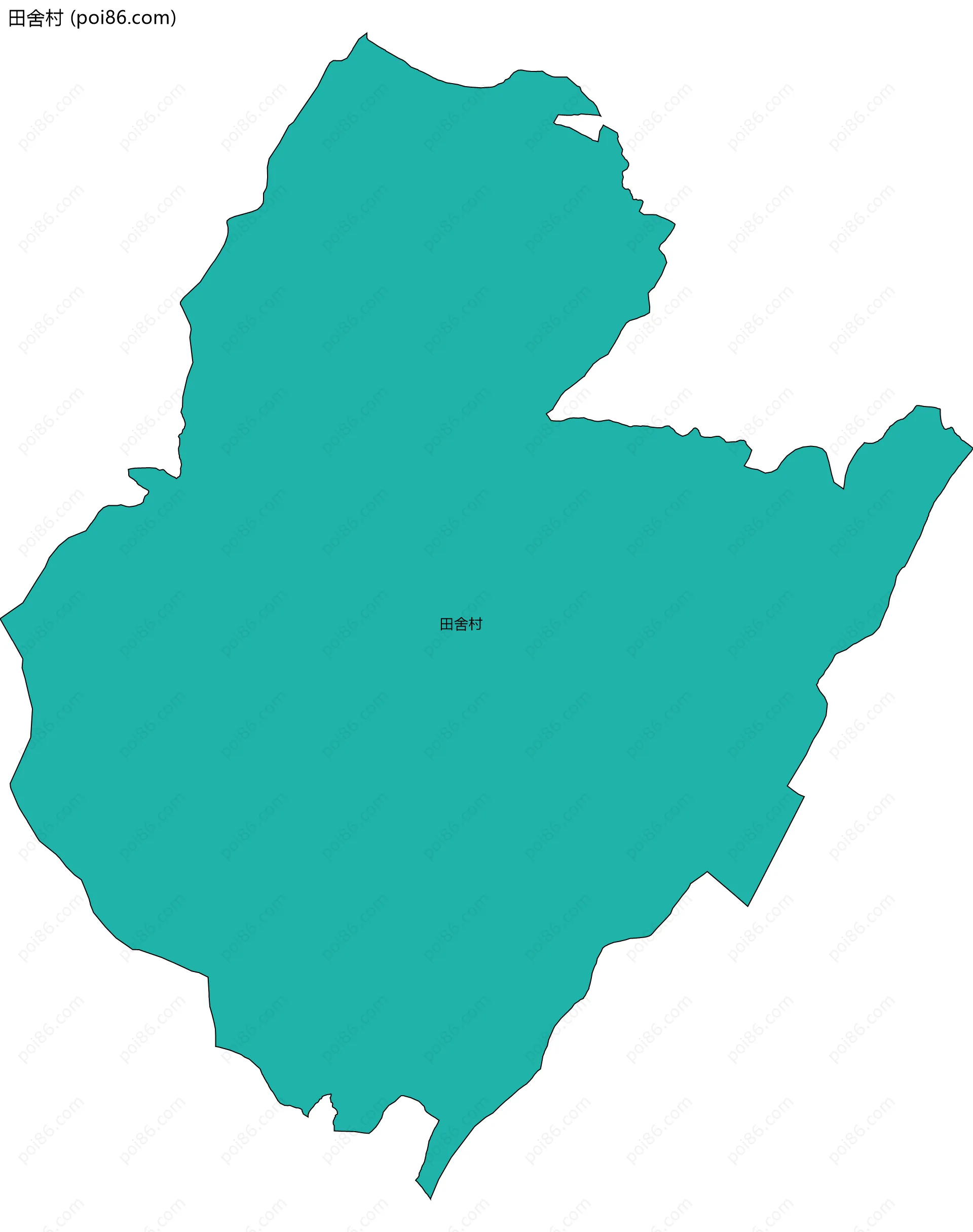 田舍村边界地图