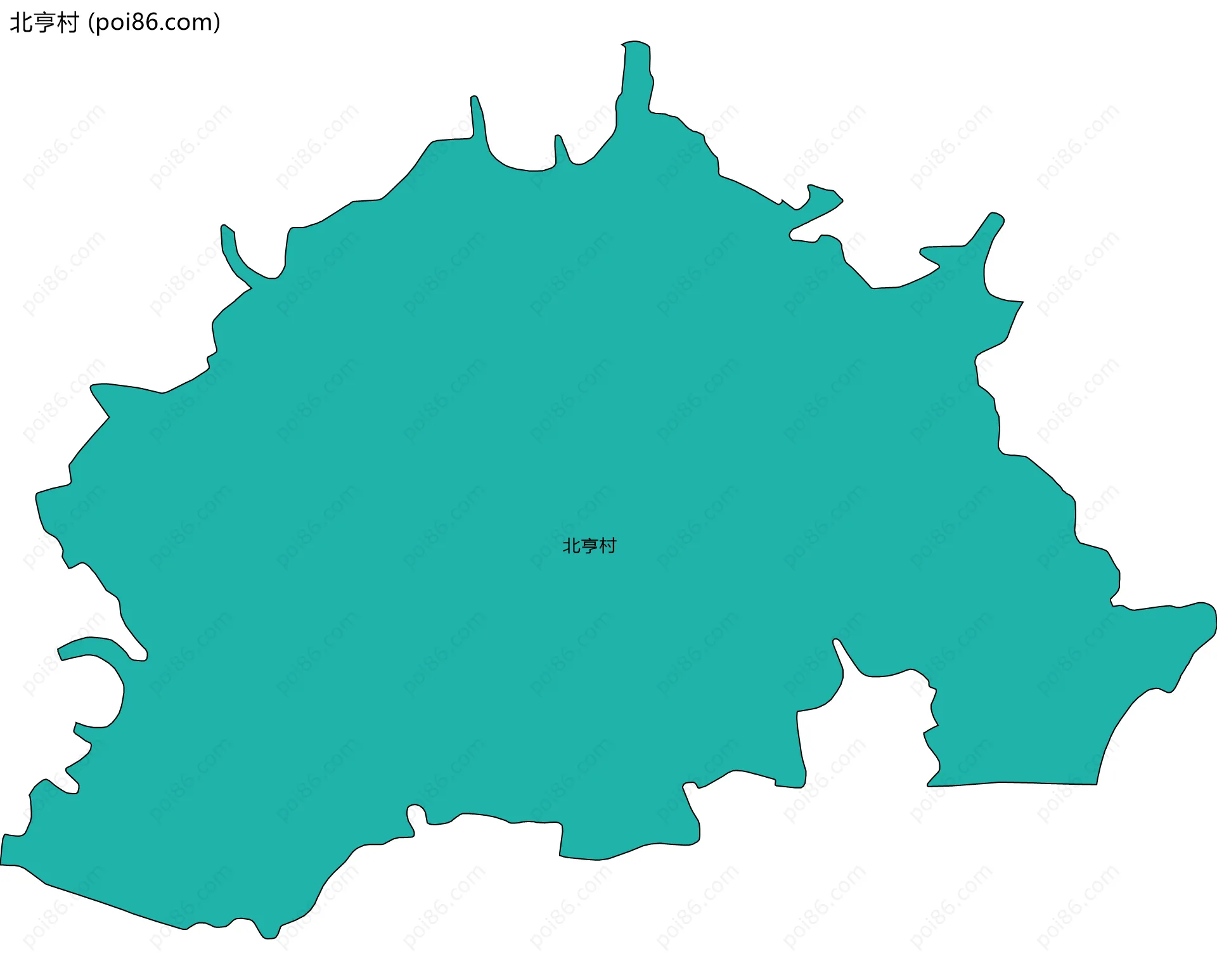 北亨村边界地图