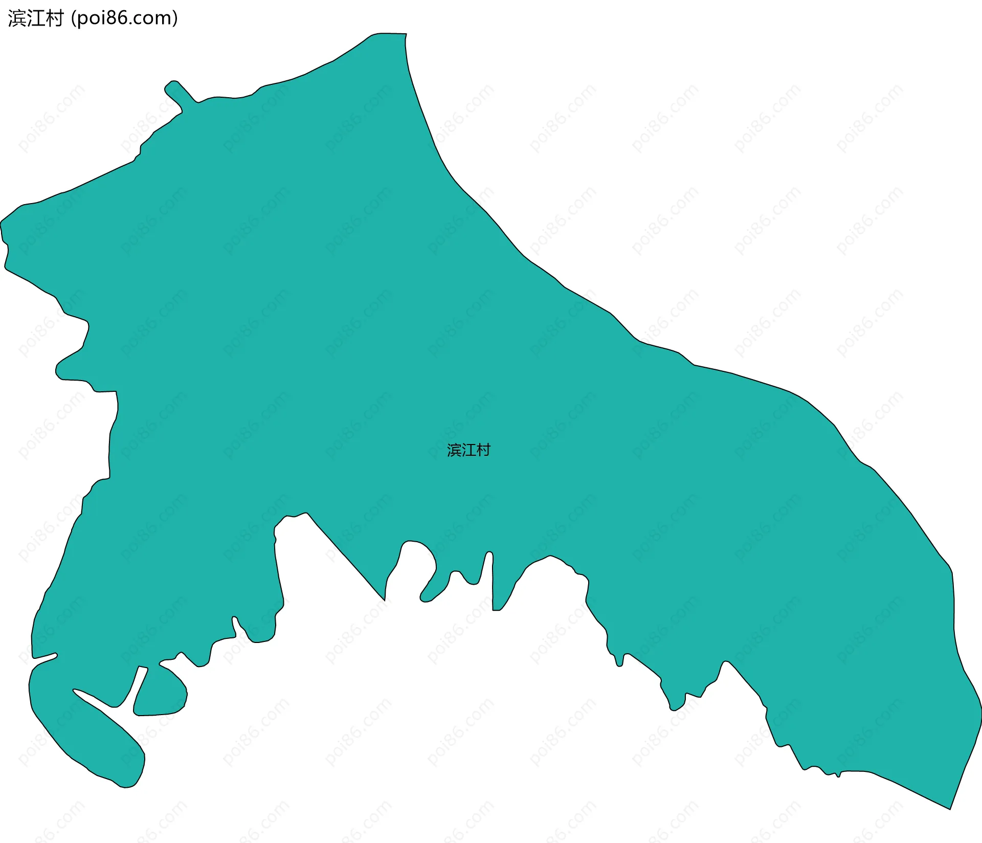 滨江村边界地图