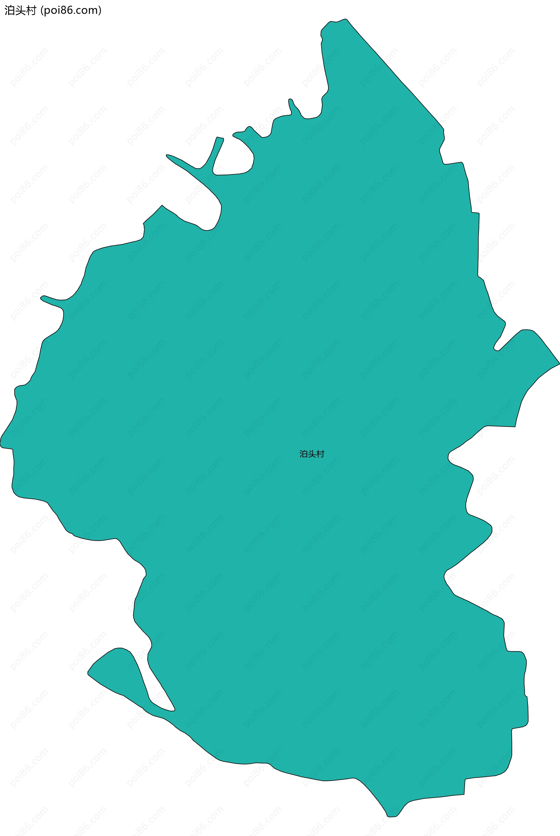 泊头村边界地图