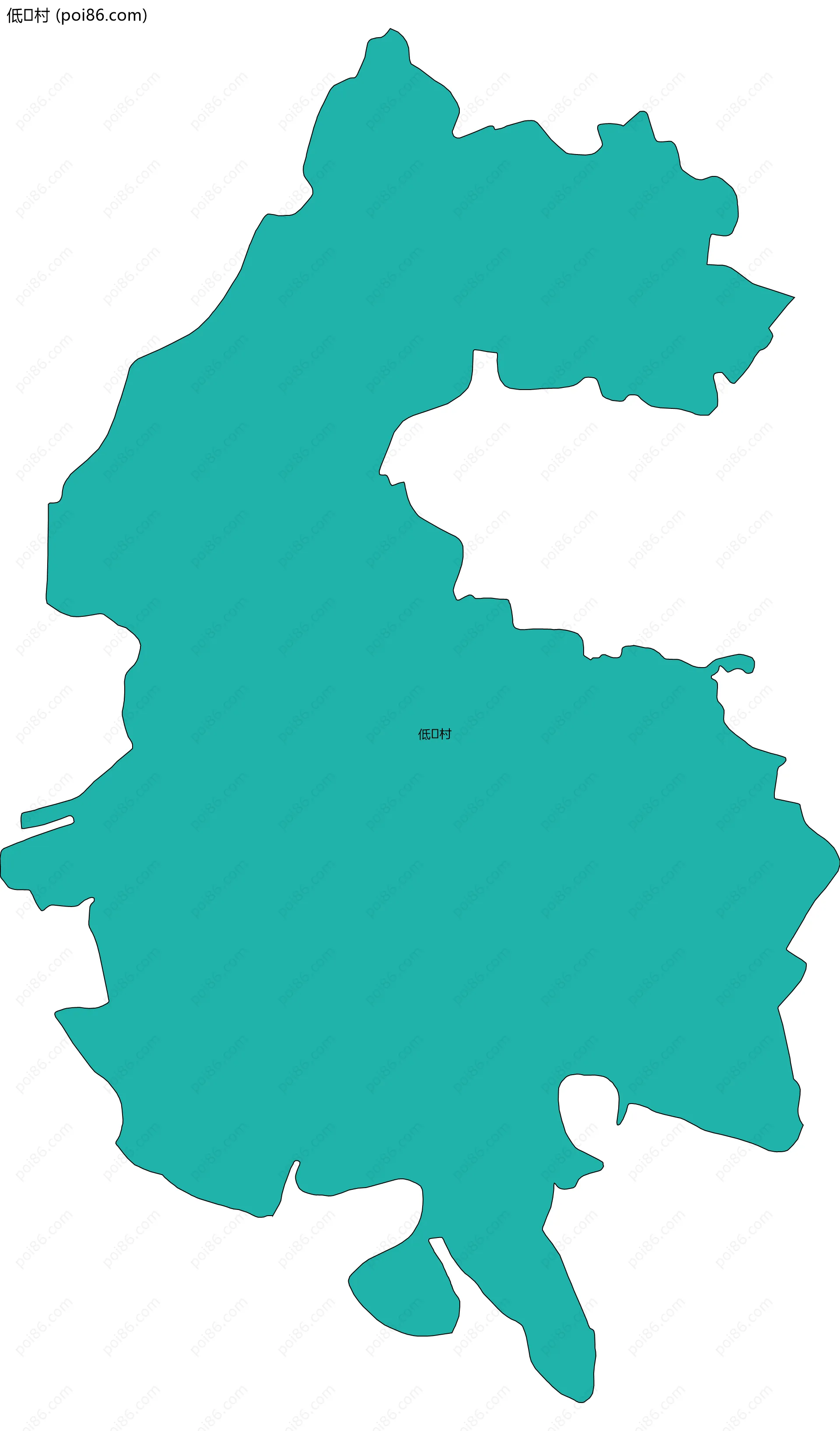 低村边界地图