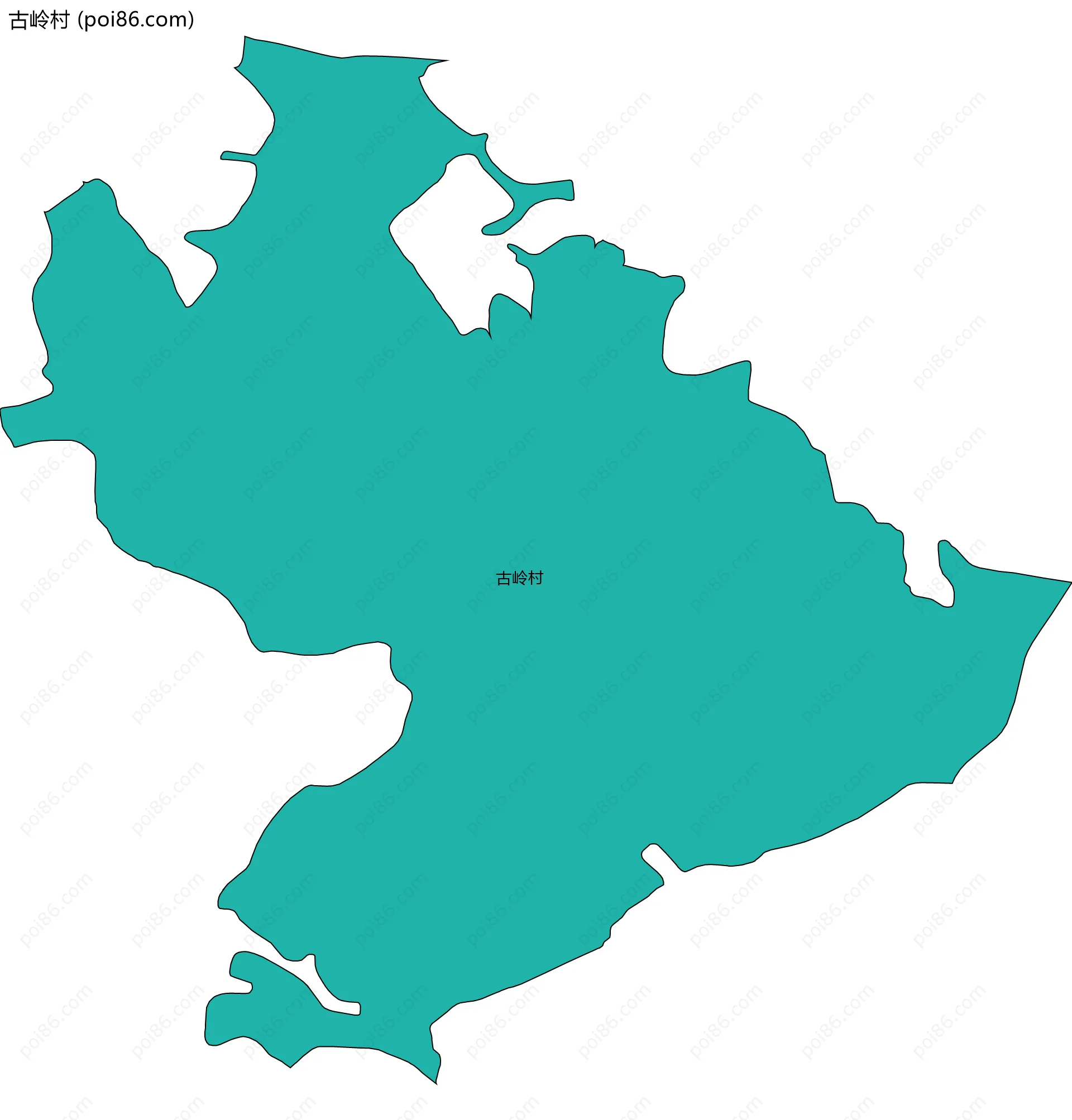 古岭村边界地图