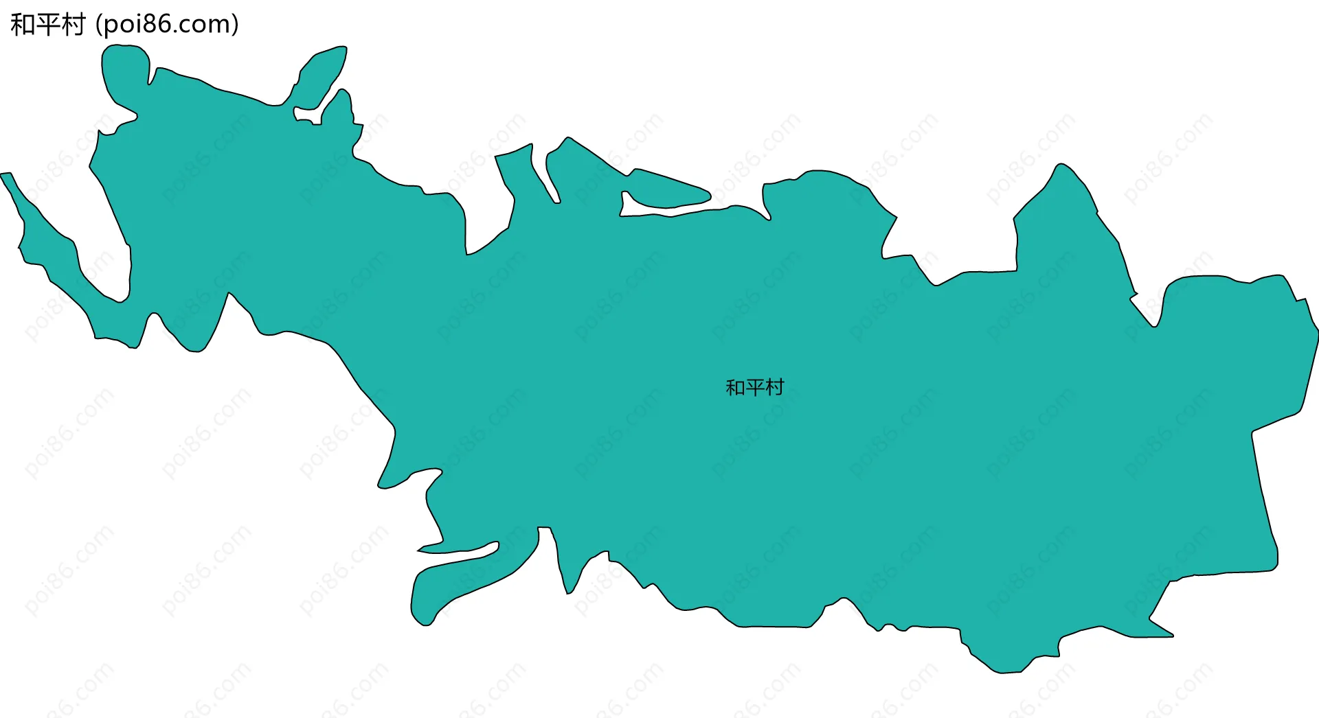 和平村边界地图