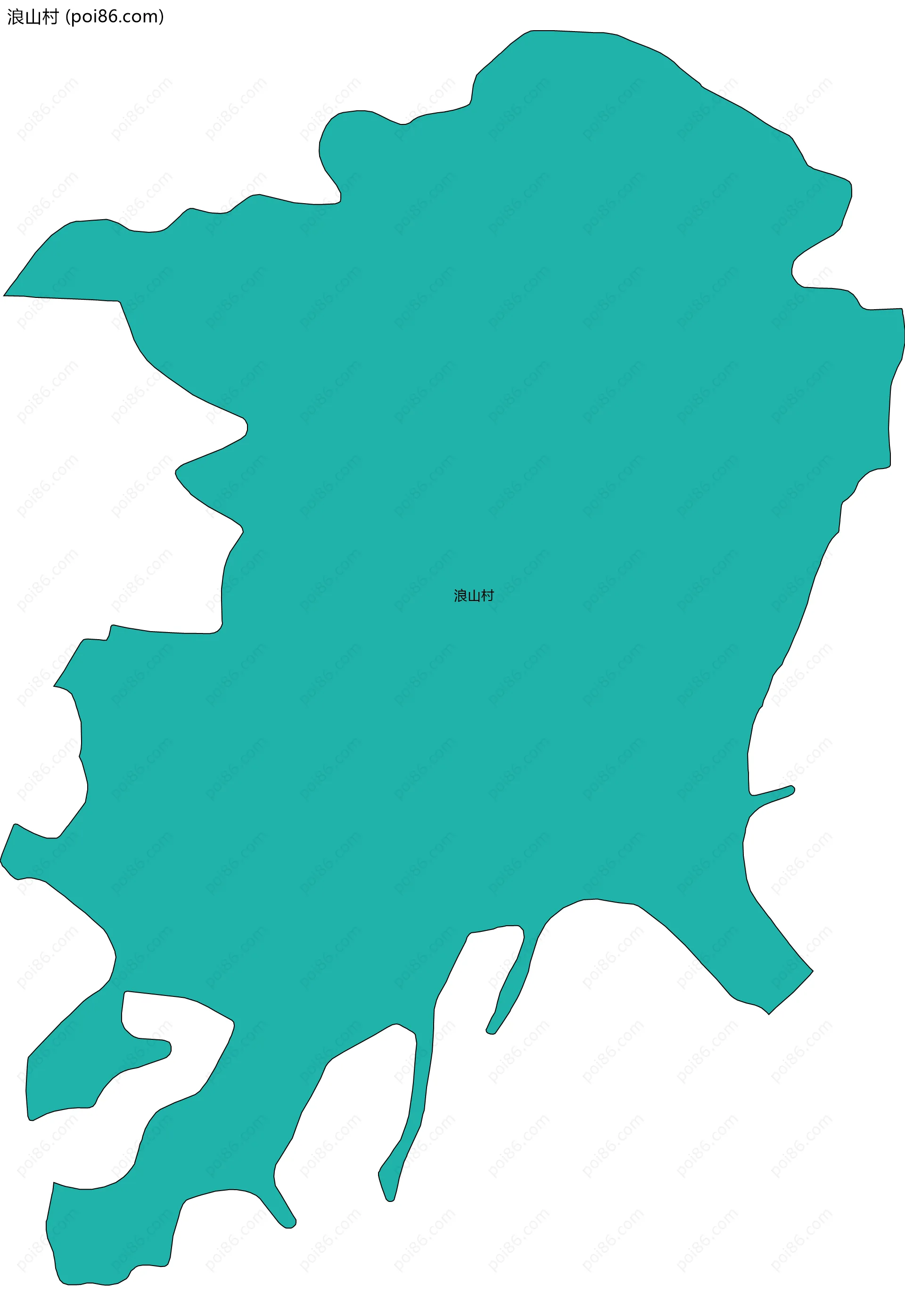 浪山村边界地图