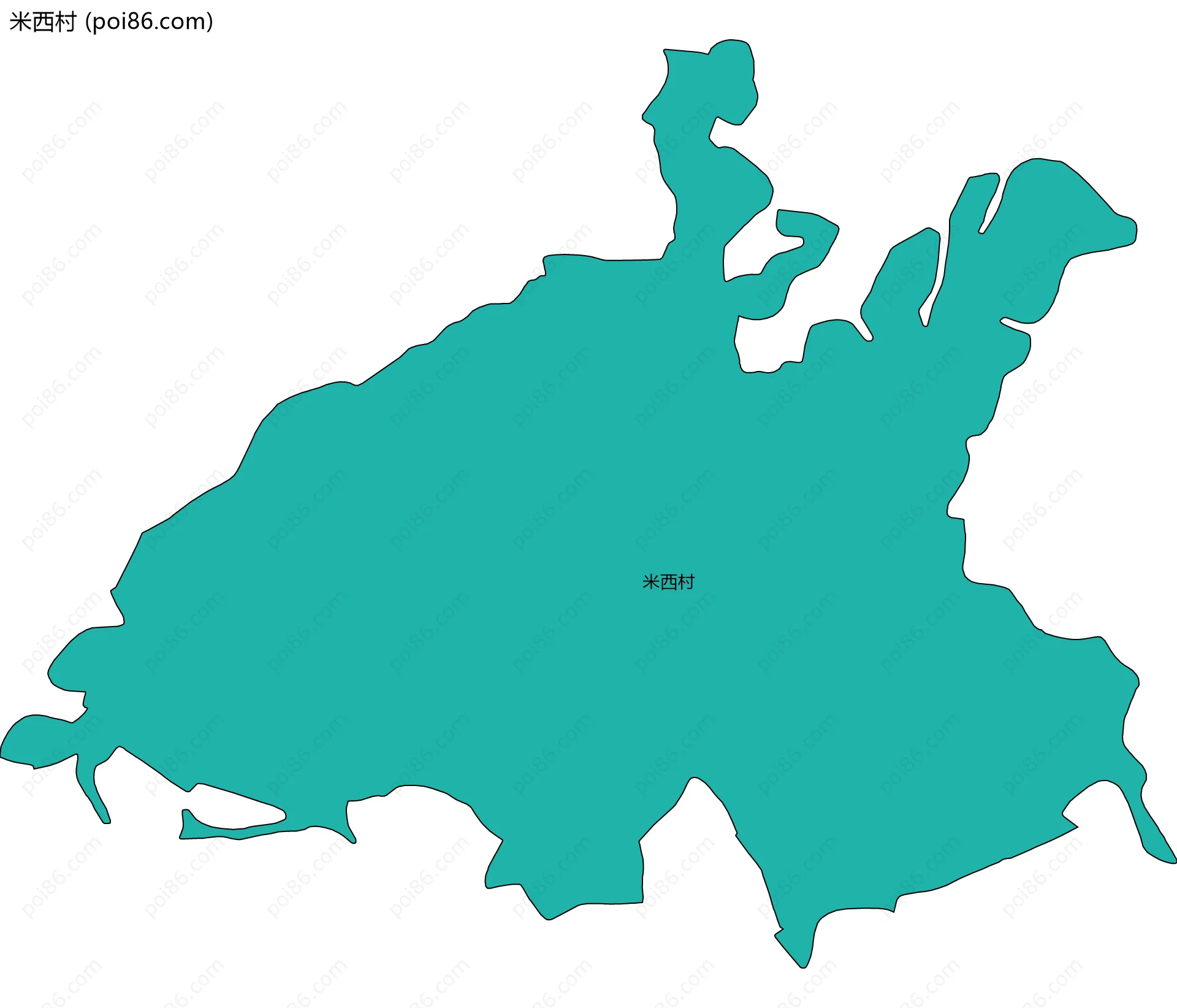 米西村边界地图