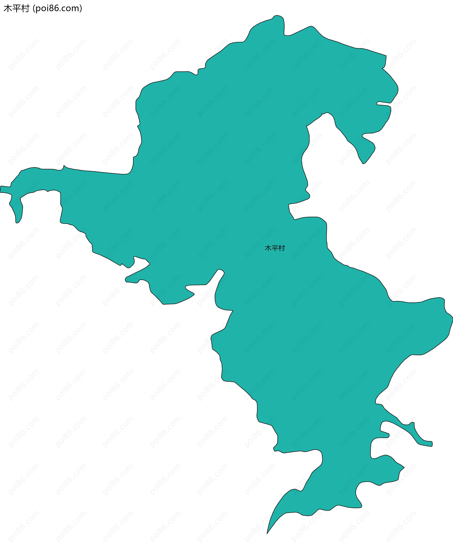 木平村边界地图