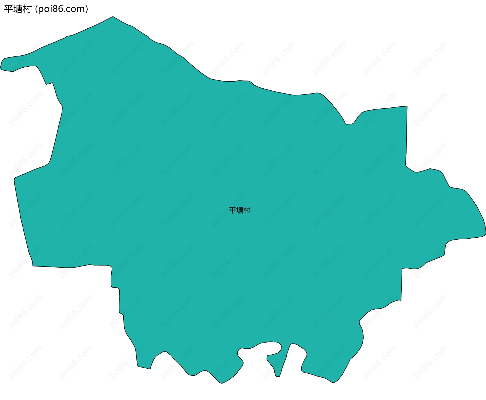 平塘村边界地图